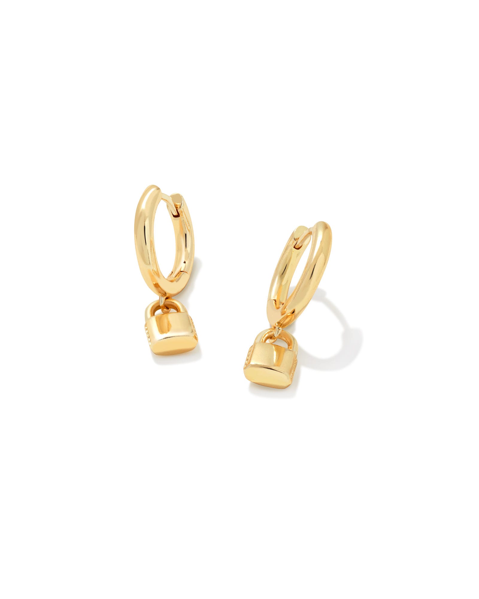 Photos - Earrings KENDRA SCOTT Jess Lock Huggie  in Gold | Metal 