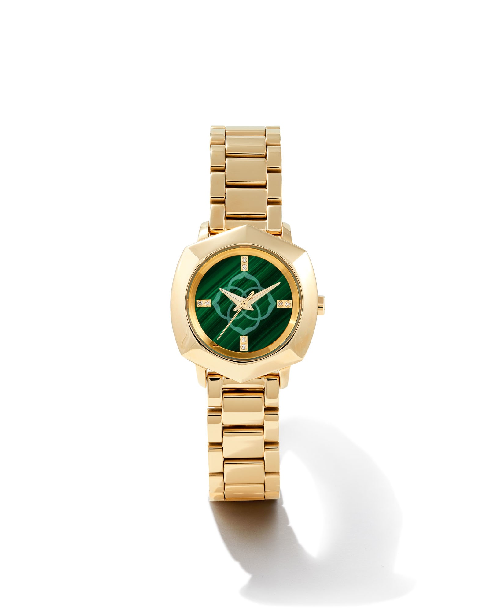 Kendra Scott Dira Gold Tone Stainless Steel 28mm Watch in Green | Malachite