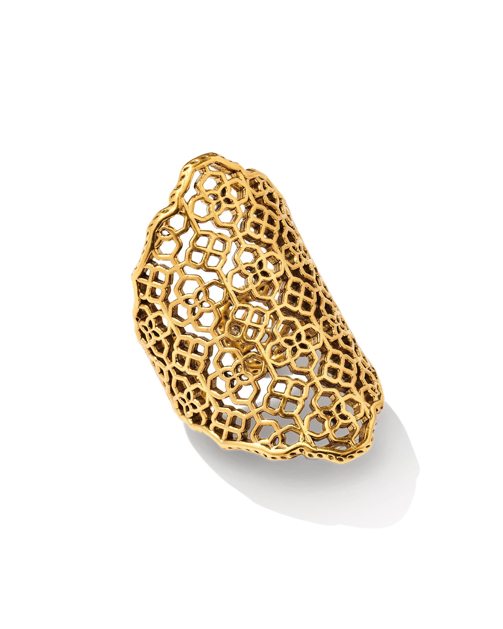 Kendra Scott Boone Small Cocktail Ring in Vintage Gold | Plated Brass/Metal