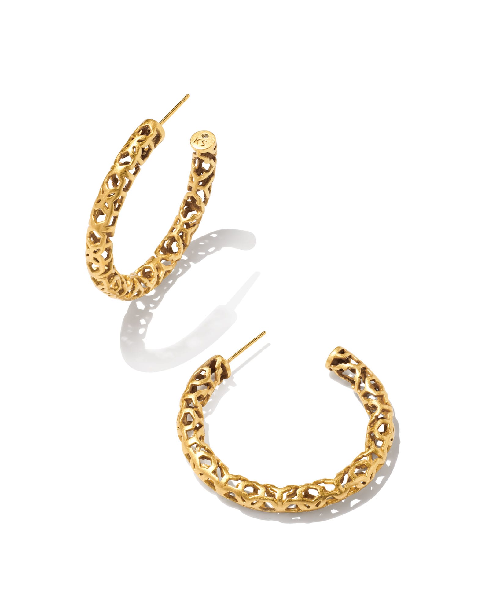 Kendra Scott Maggie Small Hoop Earrings in Vintage Gold | Plated Brass