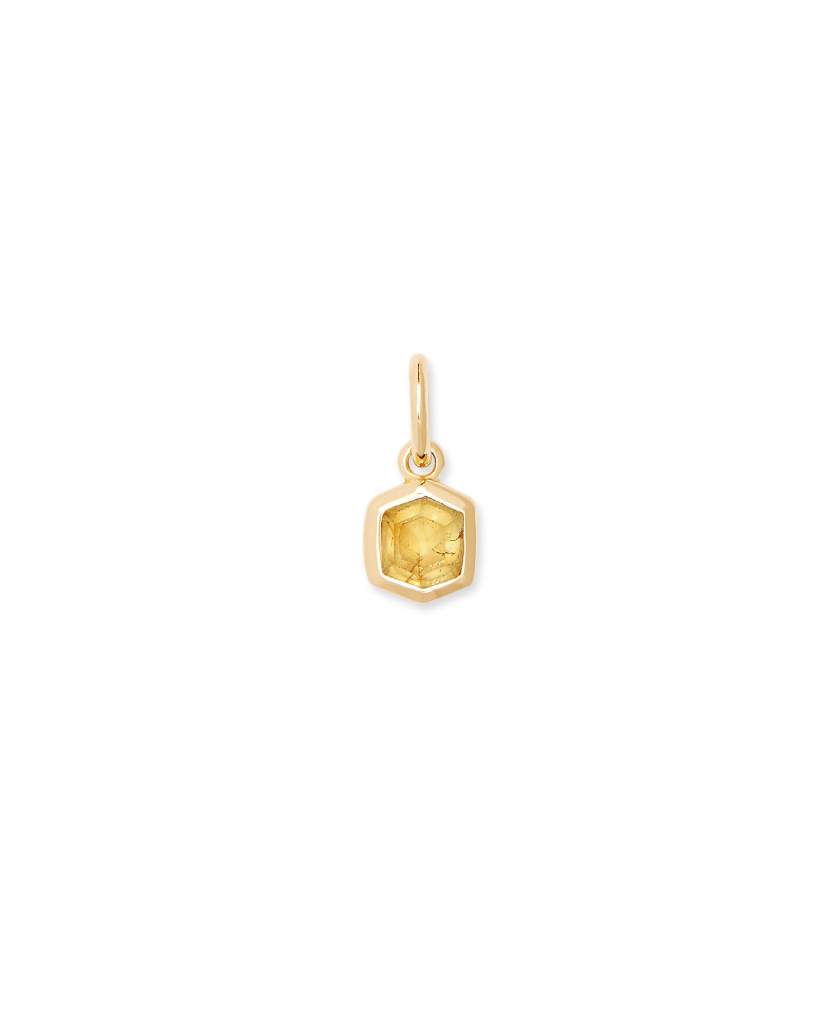 Kendra Scott Davie 18k Gold Vermeil Charm in | Light Citrine