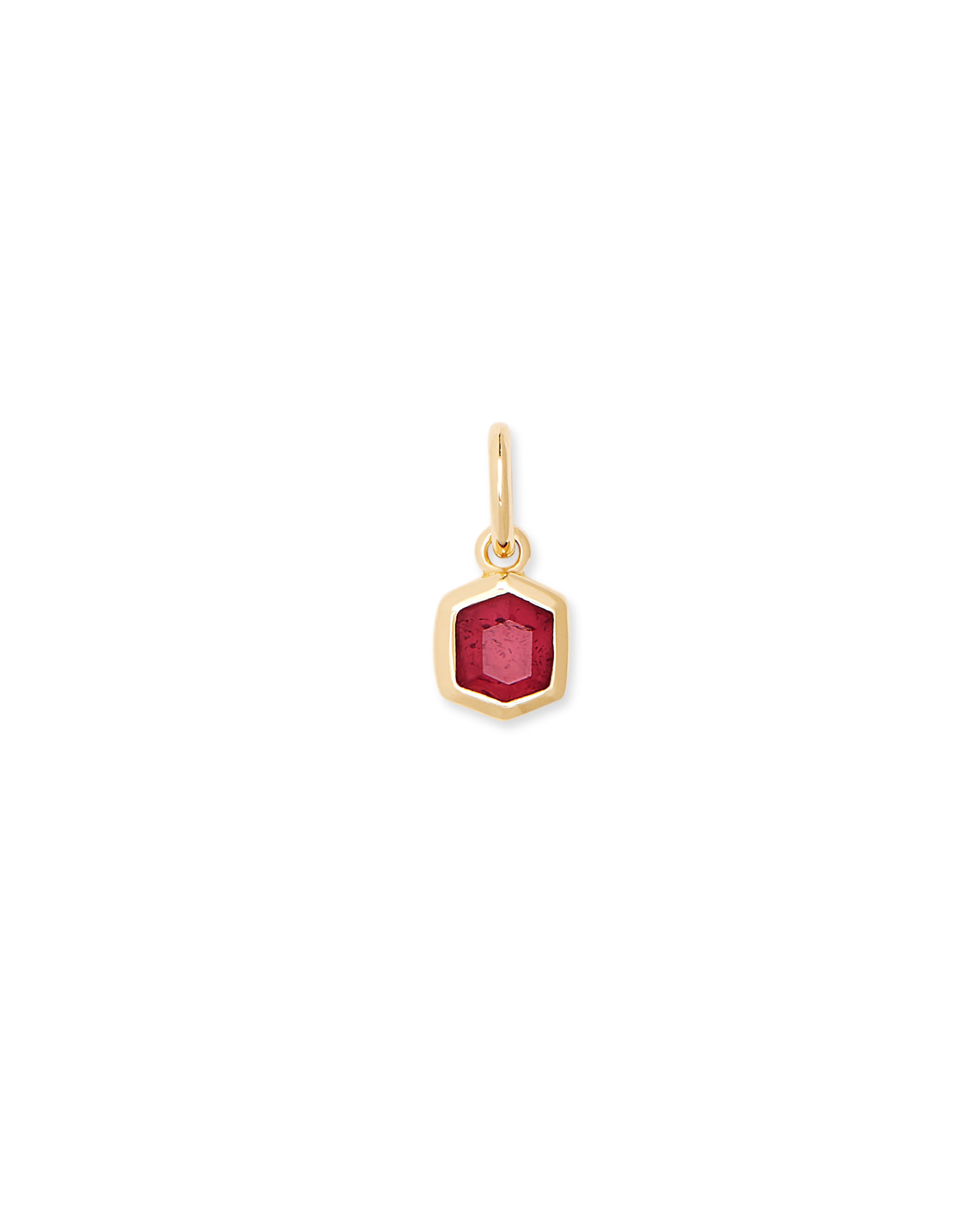 Kendra Scott Davie 18k Gold Vermeil Charm in Red | Garnet