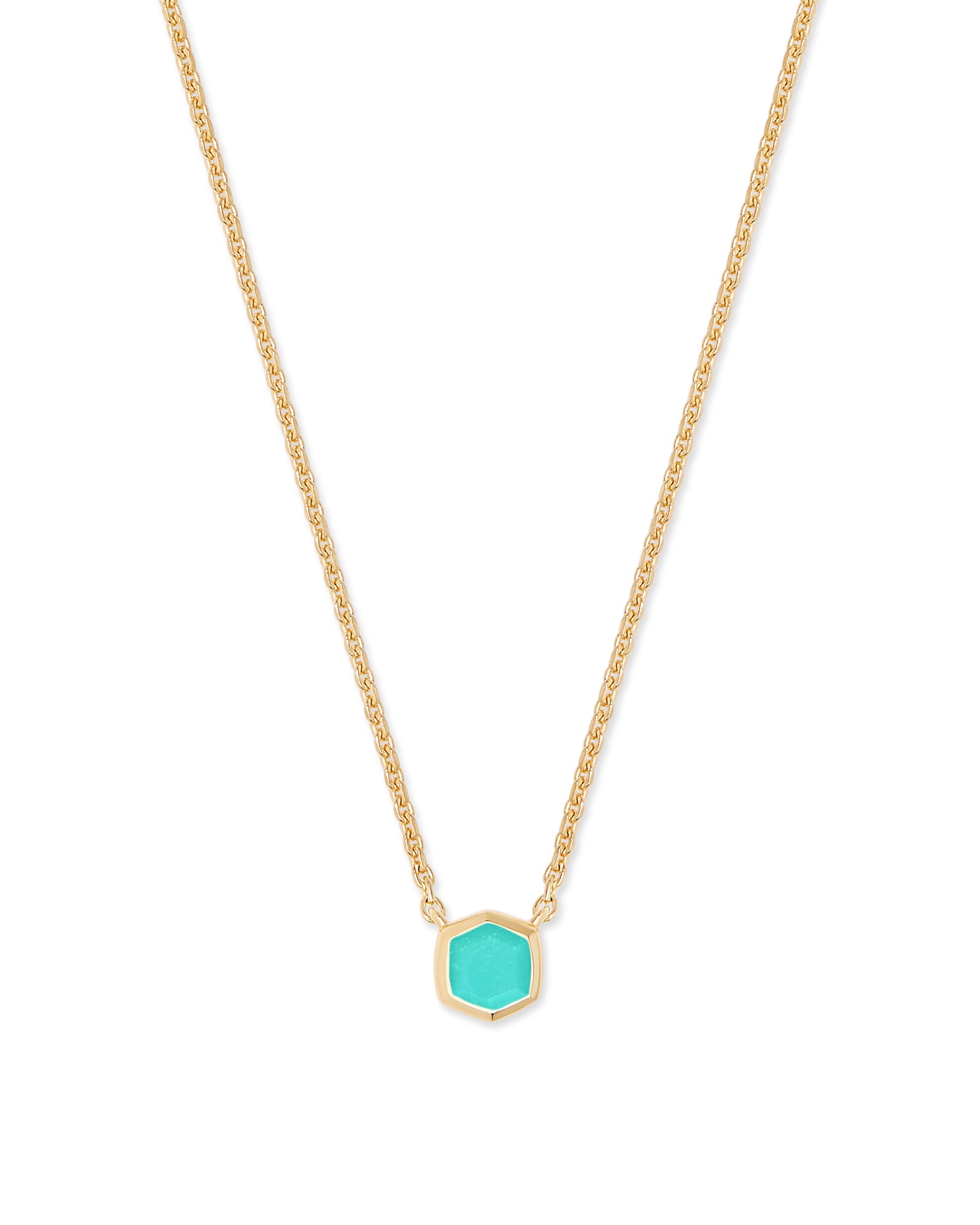 Kendra Scott Davie 18k Gold Vermeil Pendant Necklace in | Chrysoprase