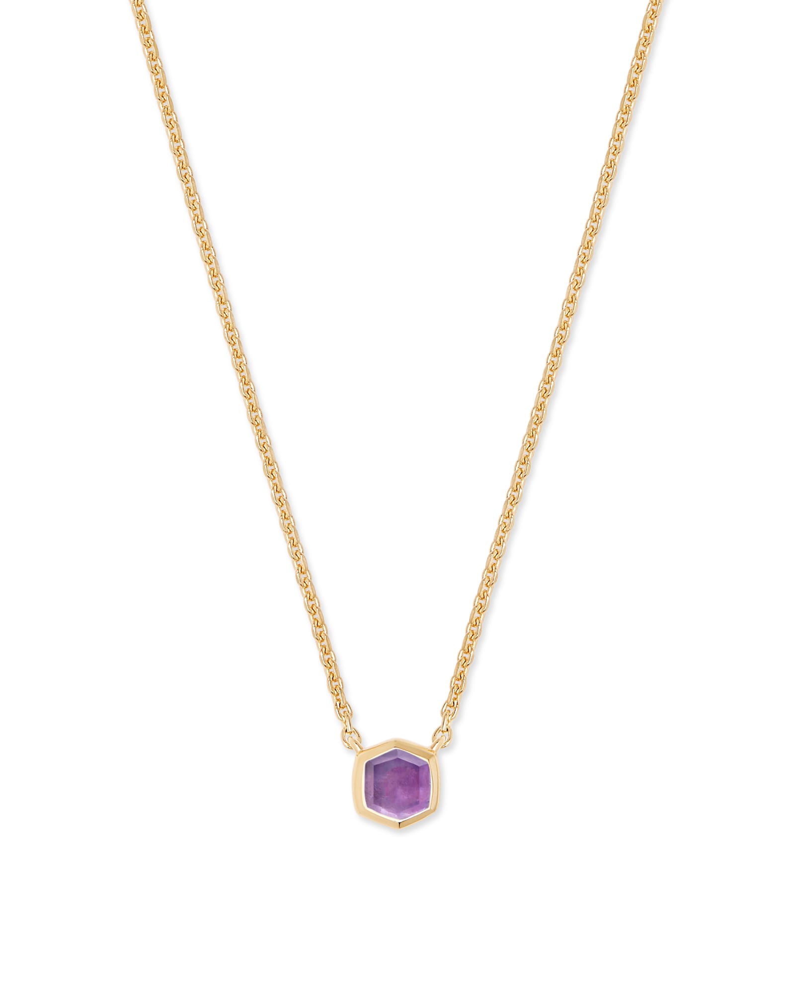 Kendra Scott Davie 18k Gold Vermeil Pendant Necklace in | Amethyst