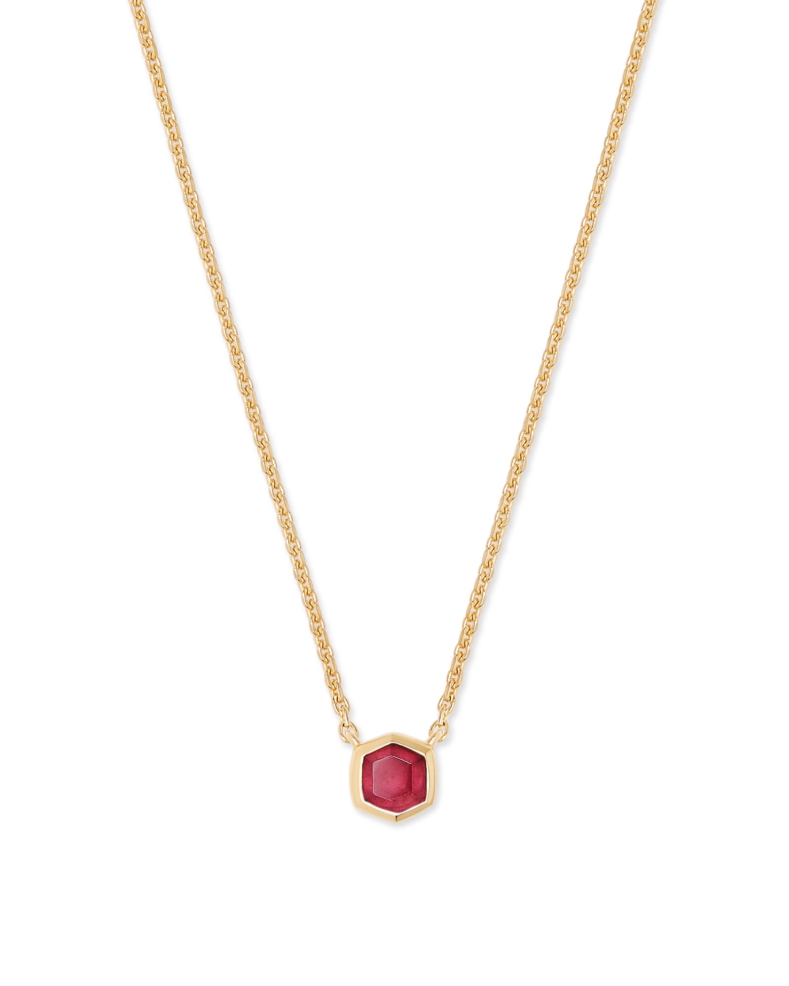 Kendra Scott Davie 18k Gold Vermeil Pendant Necklace in | Garnet