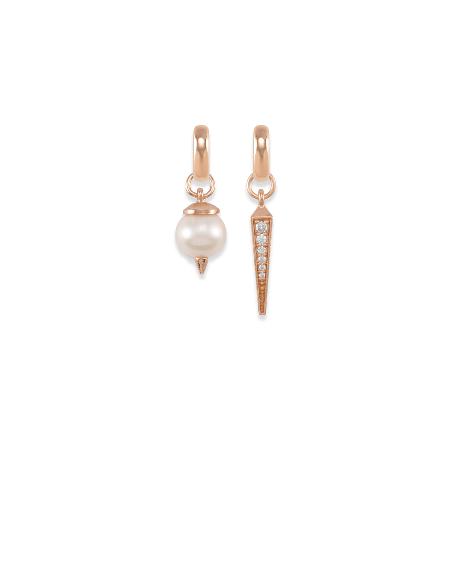 Kendra Scott Duality Charm Set in Rose Gold | Cultured Fresh Water Pearl/Cubic Zirconia