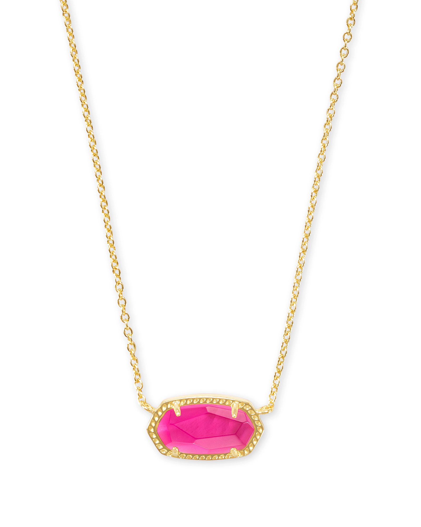 Photos - Pendant / Choker Necklace KENDRA SCOTT Elisa Gold Pendant Necklace in Azalea Illusion | Clear Glass 