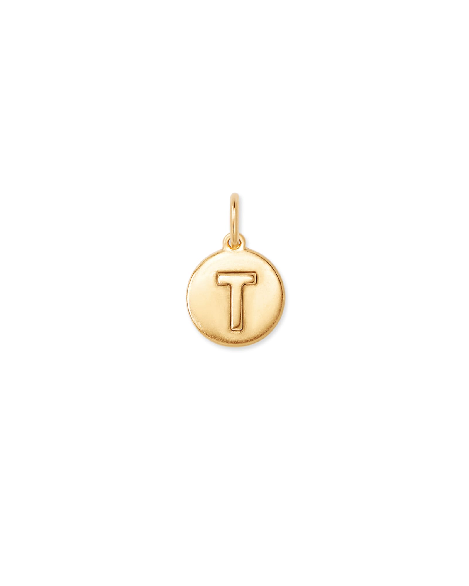 Kendra Scott Letter T Coin Charm in 18k Gold Vermeil | Sterling Silver