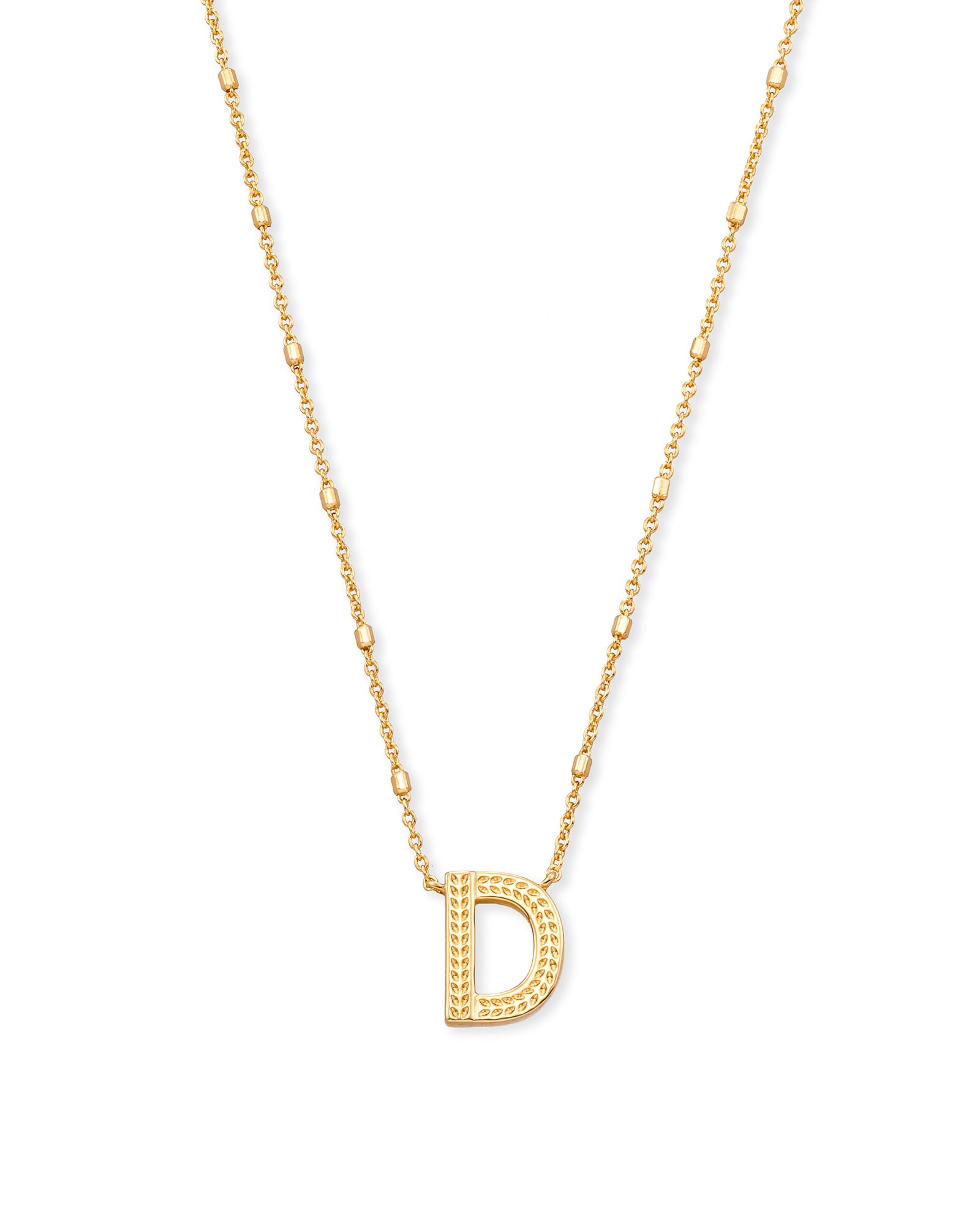 Kendra Scott Letter D Pendant Necklace in Gold | Plated Brass