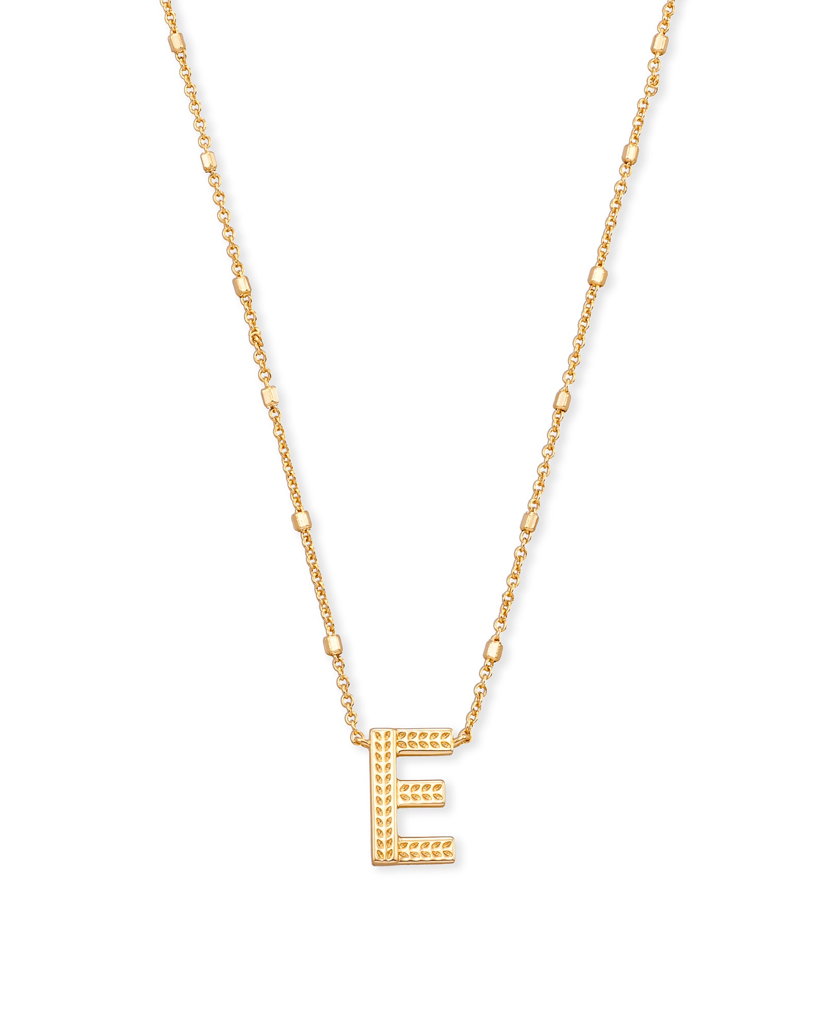 Kendra Scott Letter E Pendant Necklace in Gold | Plated Brass