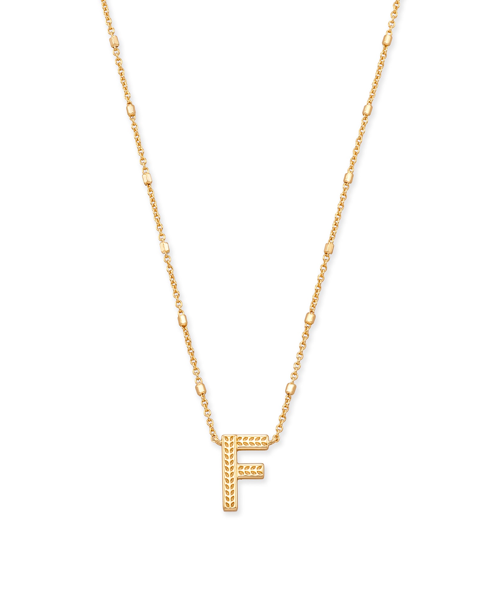 Kendra Scott Letter F Pendant Necklace in Gold | Plated Brass