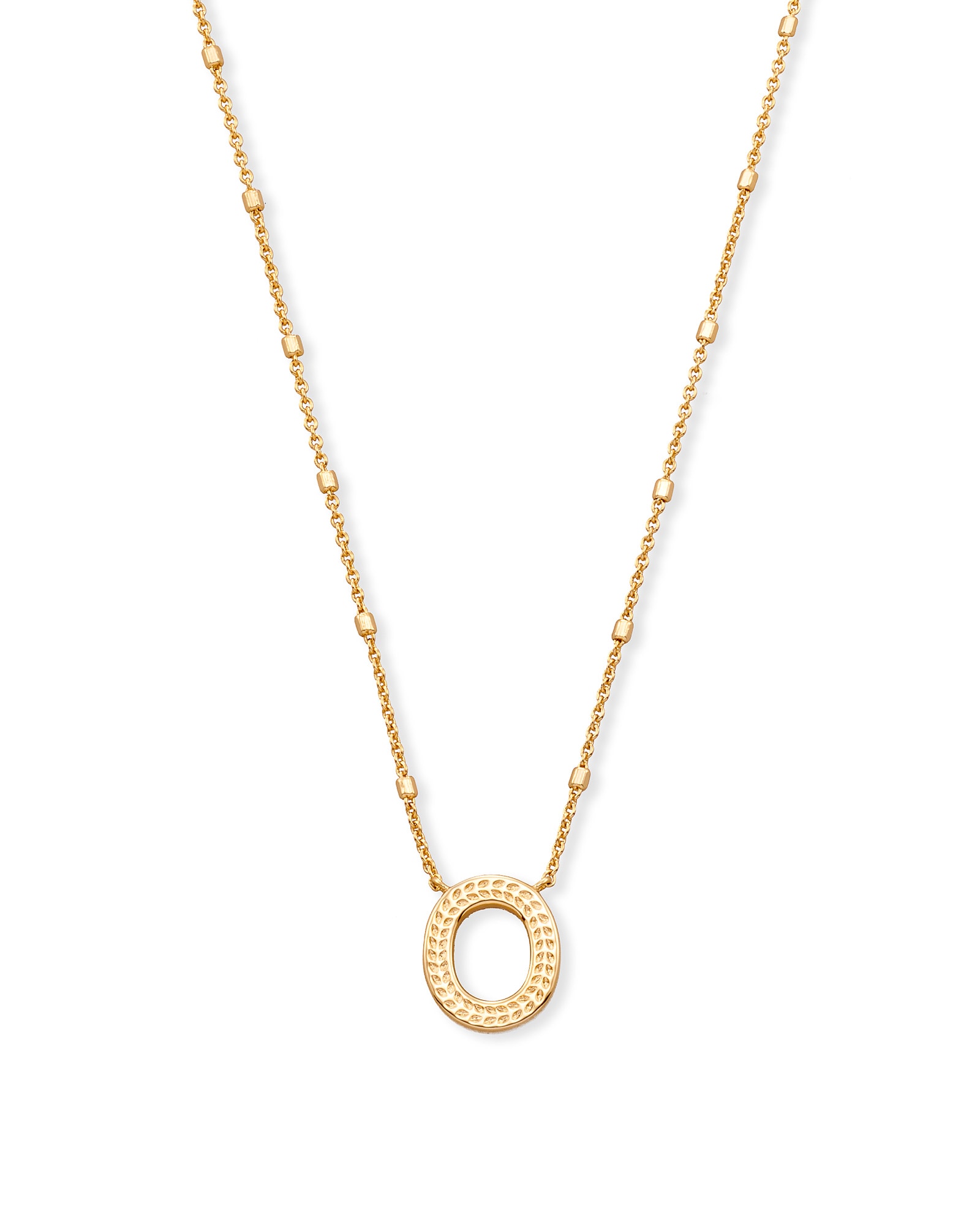Kendra Scott Letter O Pendant Necklace in Gold | Plated Brass