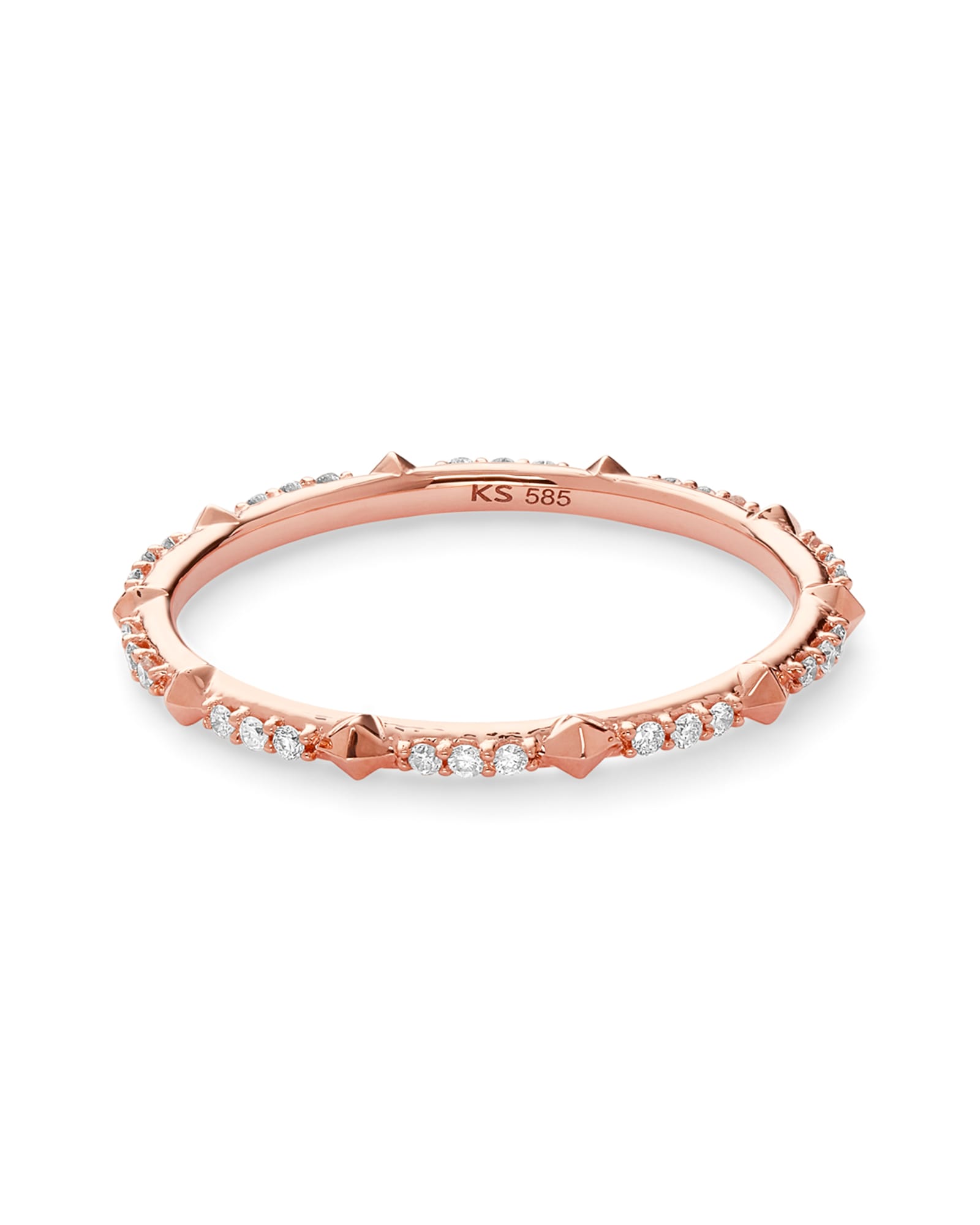 Kendra Scott Astrid 14k Rose Gold Ring in White Diamond | Diamonds