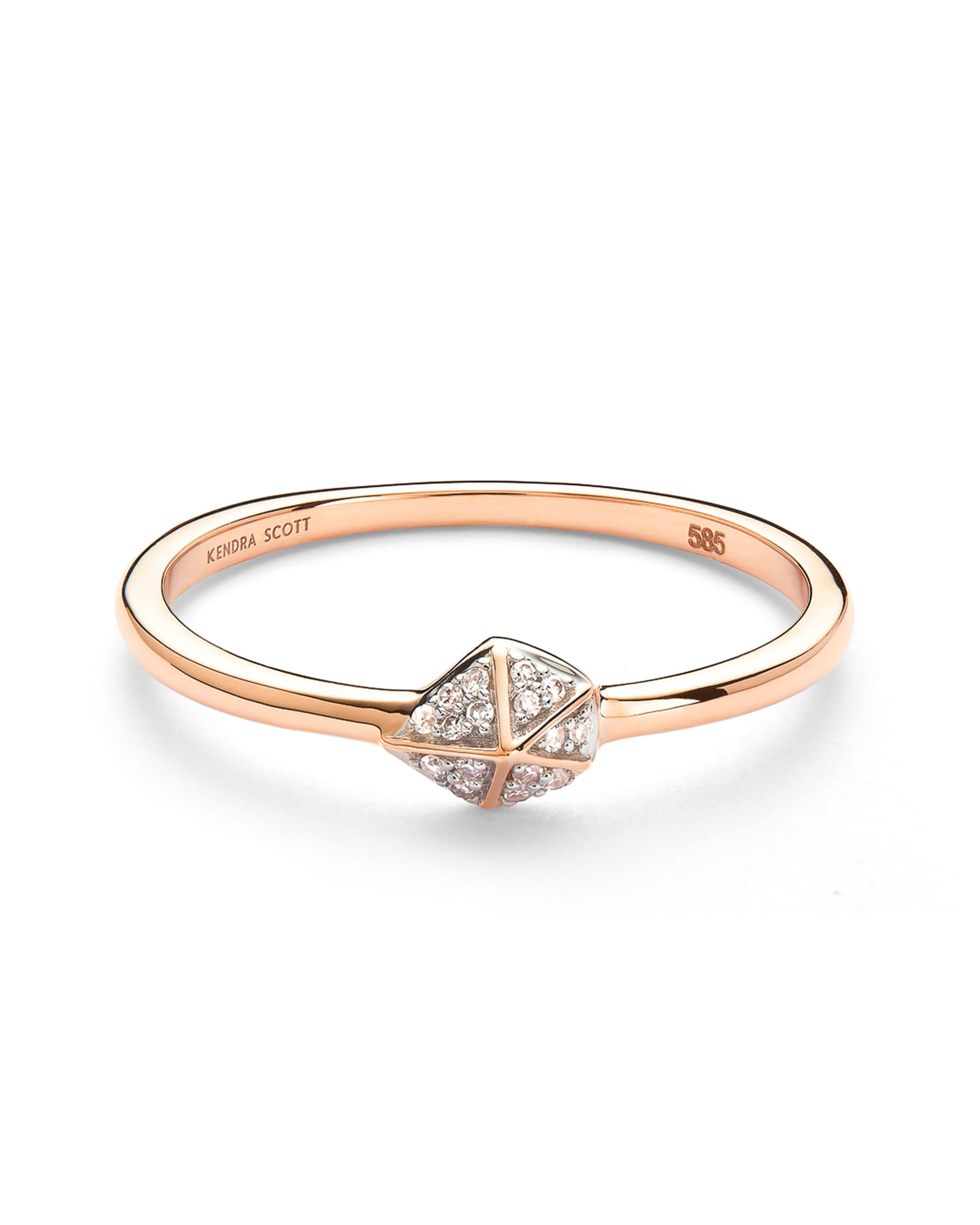Photos - Ring KENDRA SCOTT Fazia 14k Rose Gold  in White Diamond | Diamonds | Size 6 