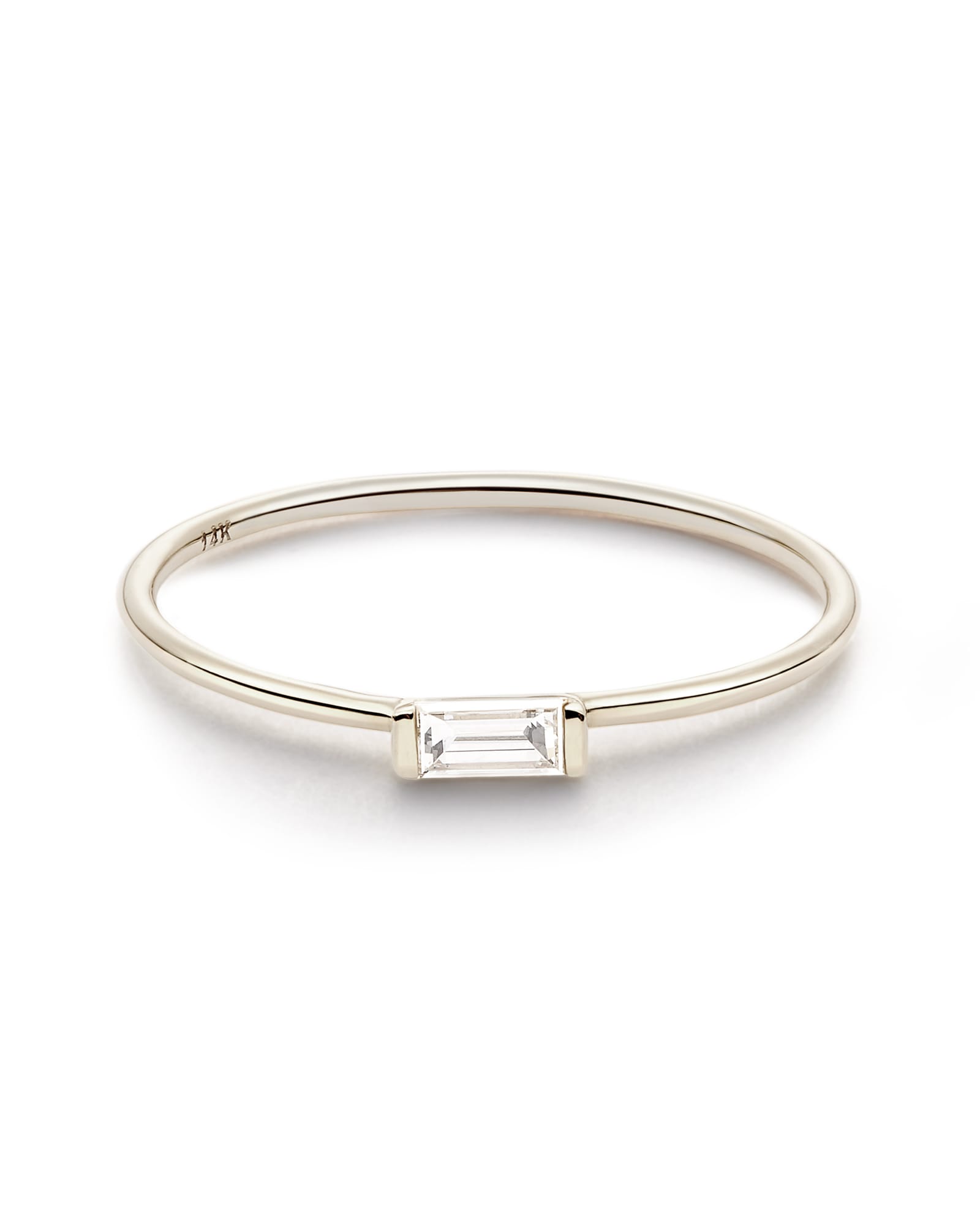 Kendra Scott Isabella 14k White Gold Band Ring in White Diamond | Diamonds | Size 5