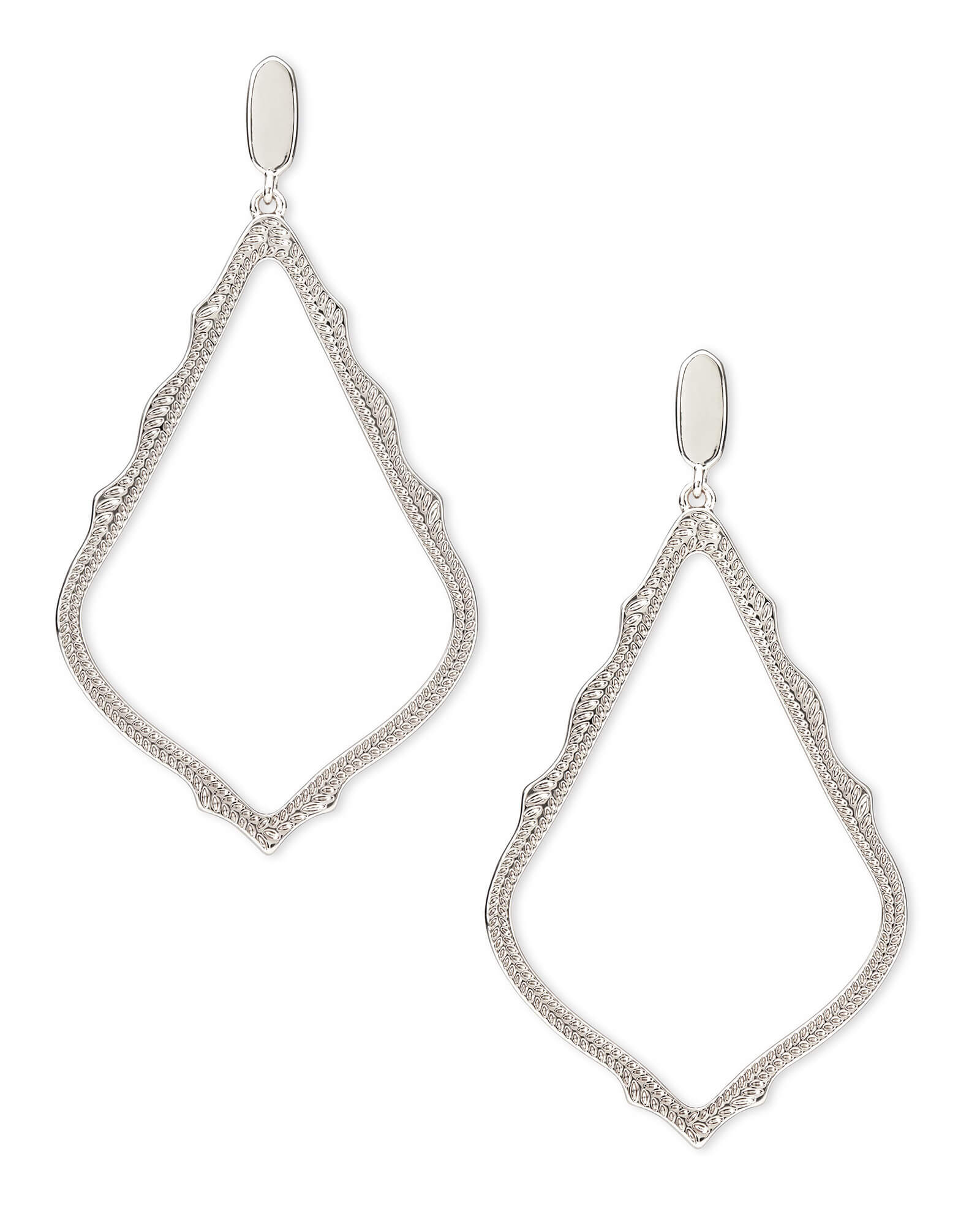 Kendra Scott Sophee Clip On Drop Earrings in Silver | Plated Brass/Metal Rhodium