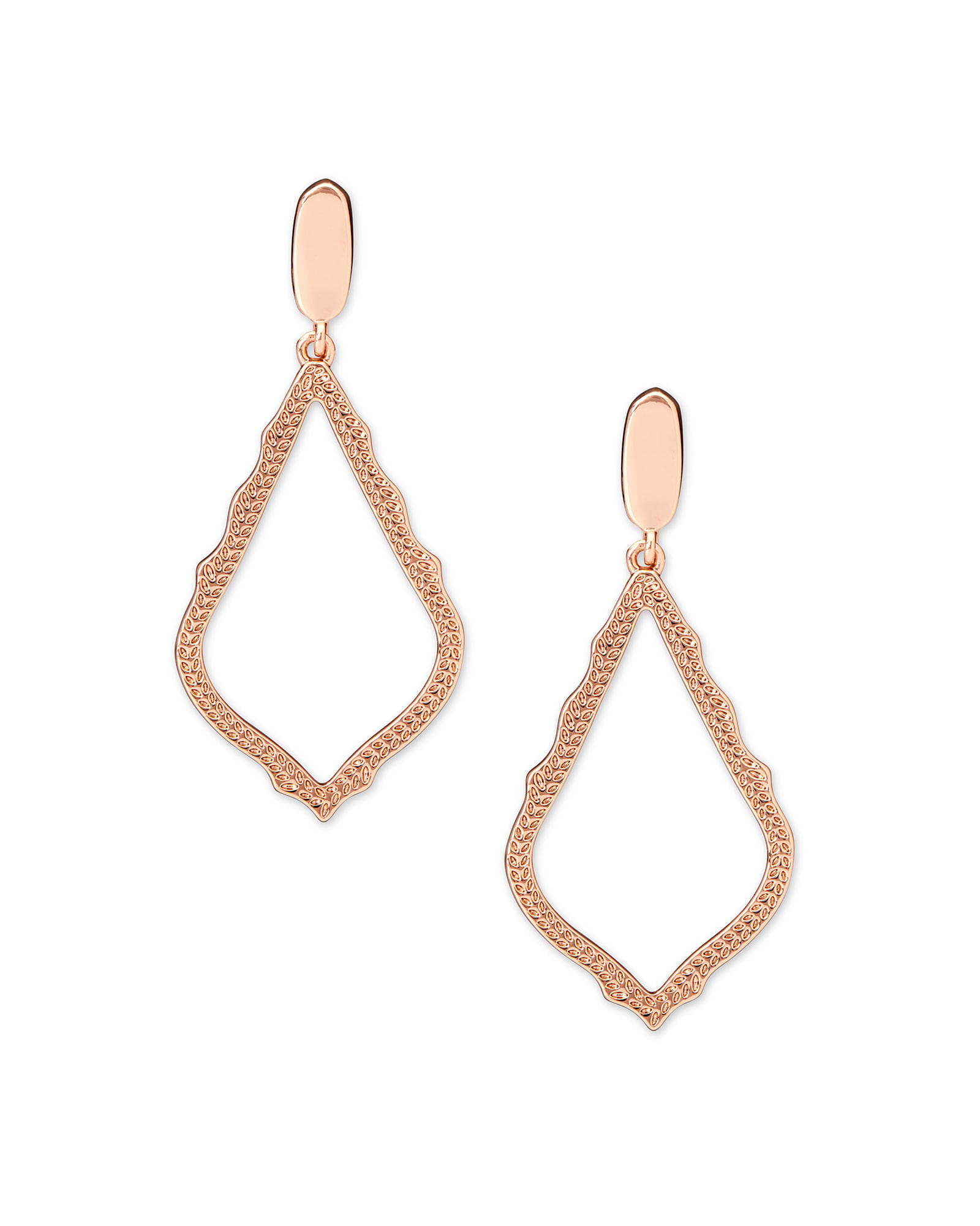 Kendra Scott Sophia Clip On Drop Earrings in Rose Gold | Plated Brass