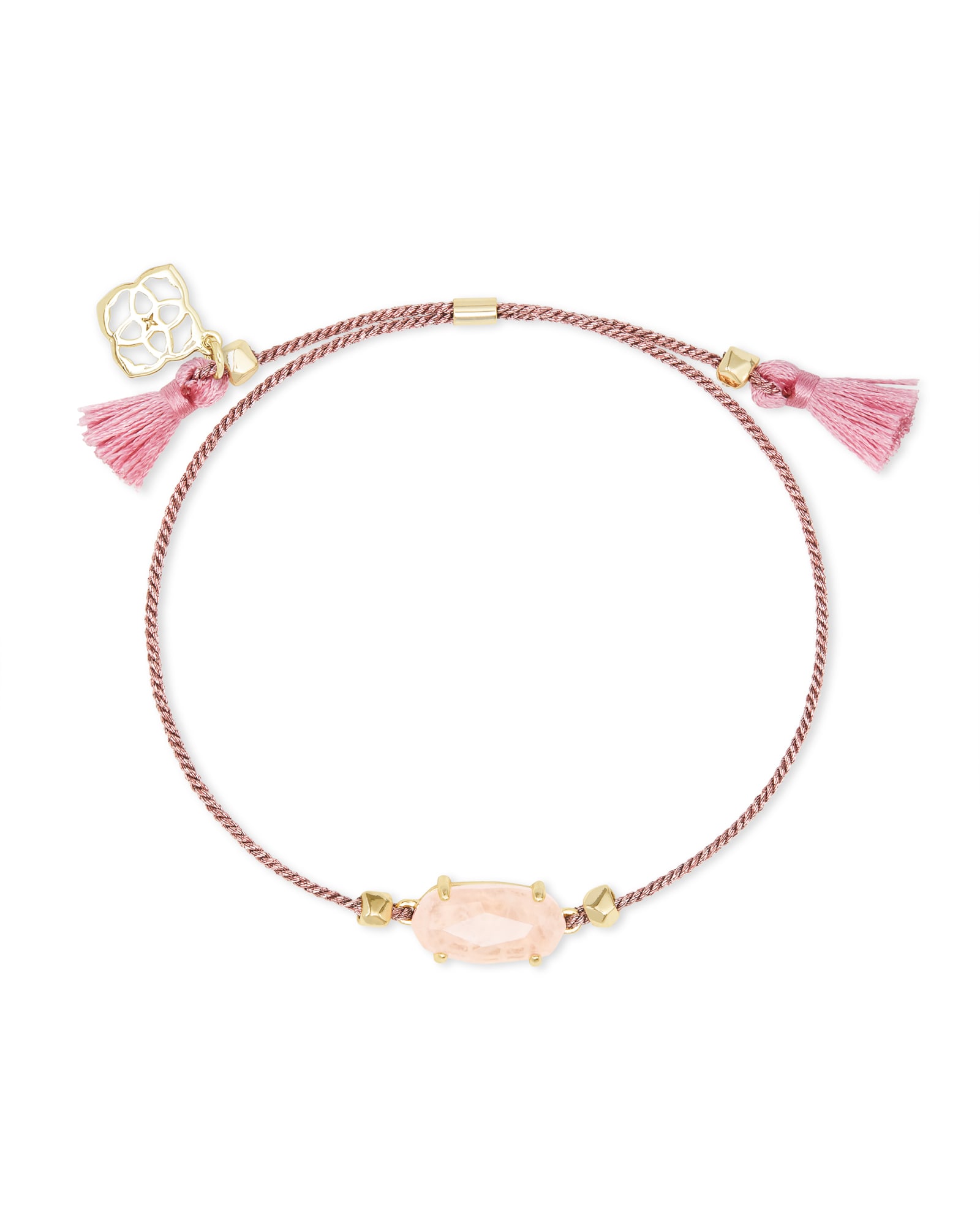 Kendra Scott Everlyne Pink Cord Friendship Bracelet in Rose | Quartz