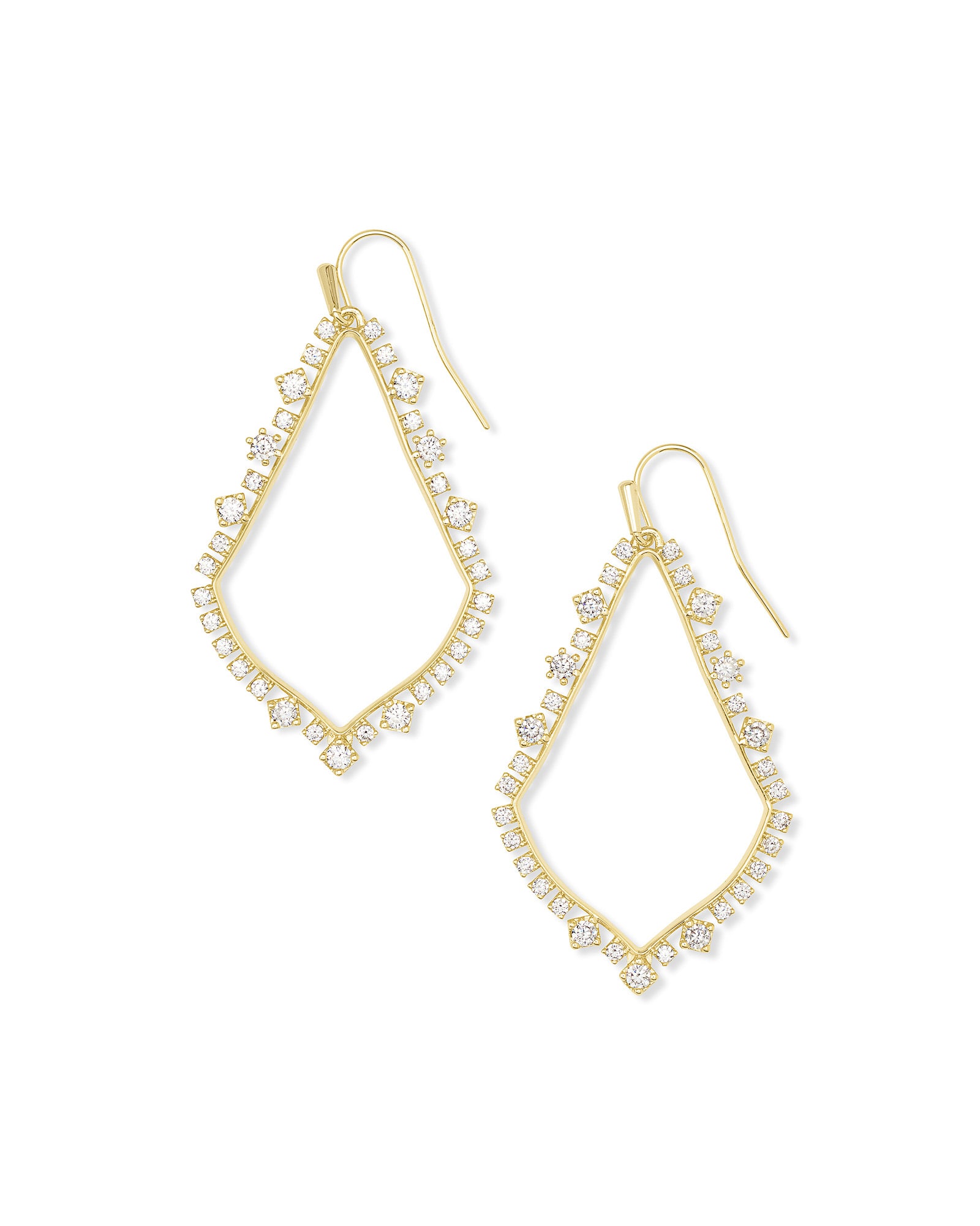 Kendra Scott Sophee Crystal Drop Earrings in Gold | Cubic Zirconia