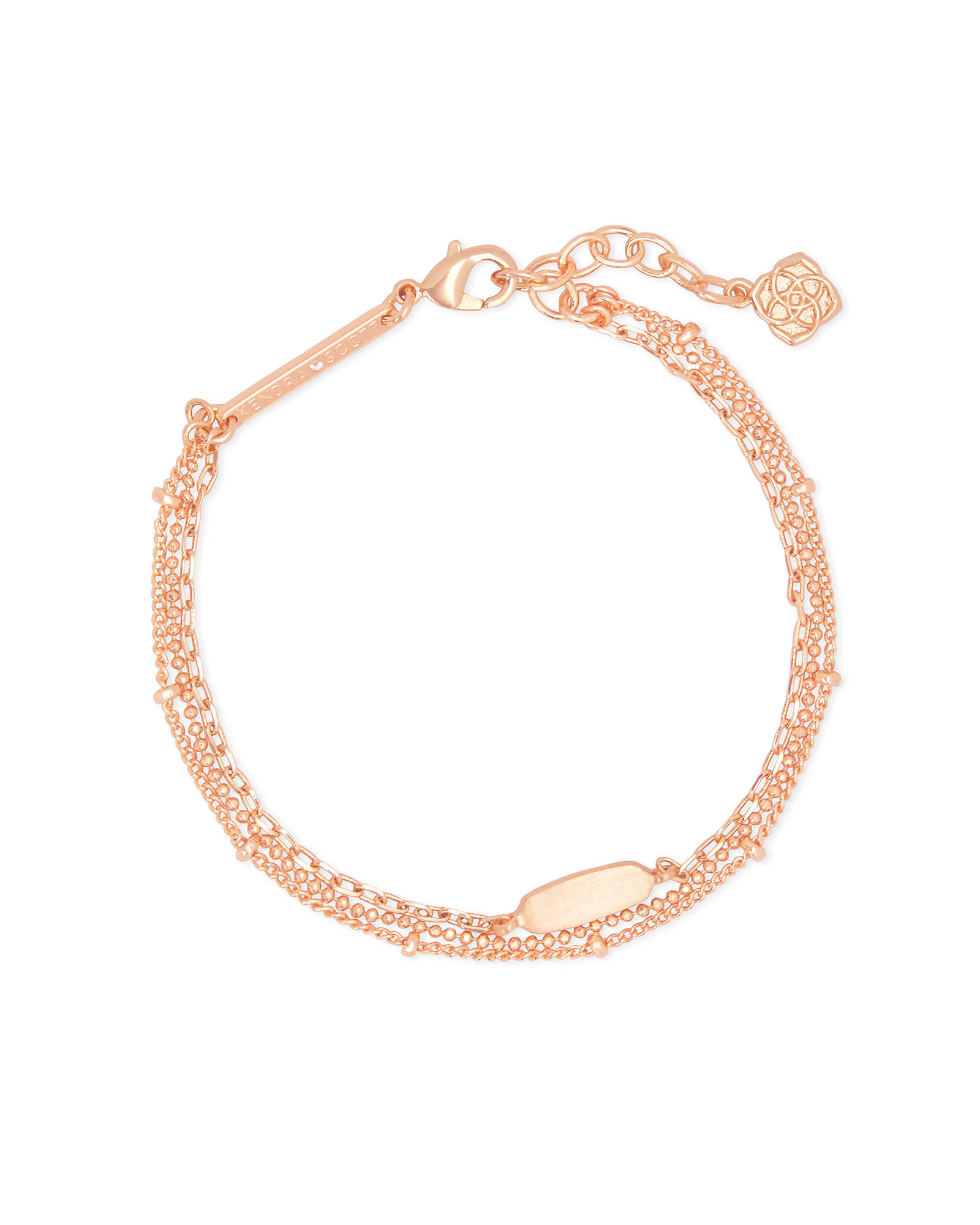 Kendra Scott Fern Multi Strand Bracelet in Rose Gold | Plated Brass