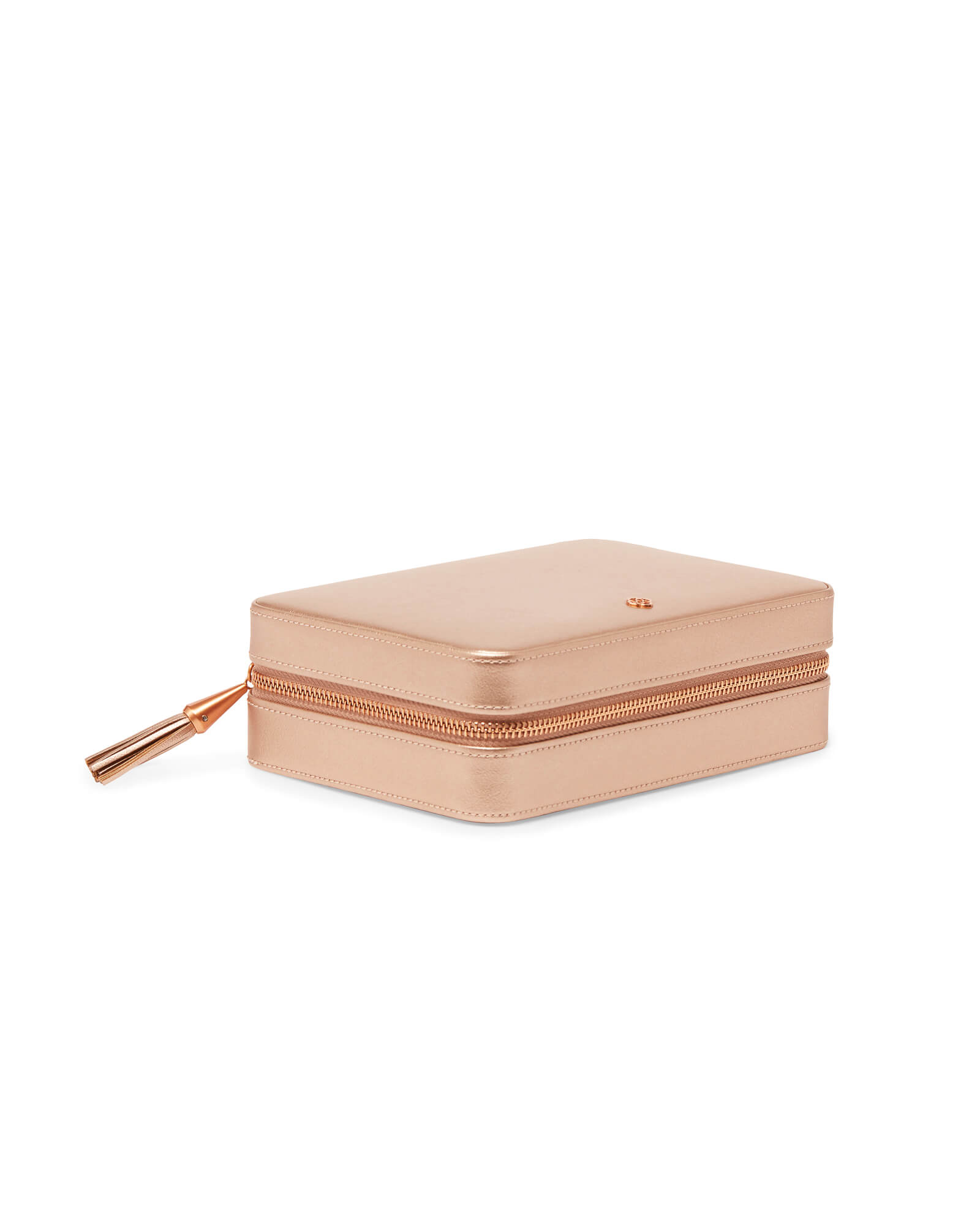 Kendra Scott Medium Travel Jewelry Case in Rose Gold | Plated Brass/Polyurethane/Suede