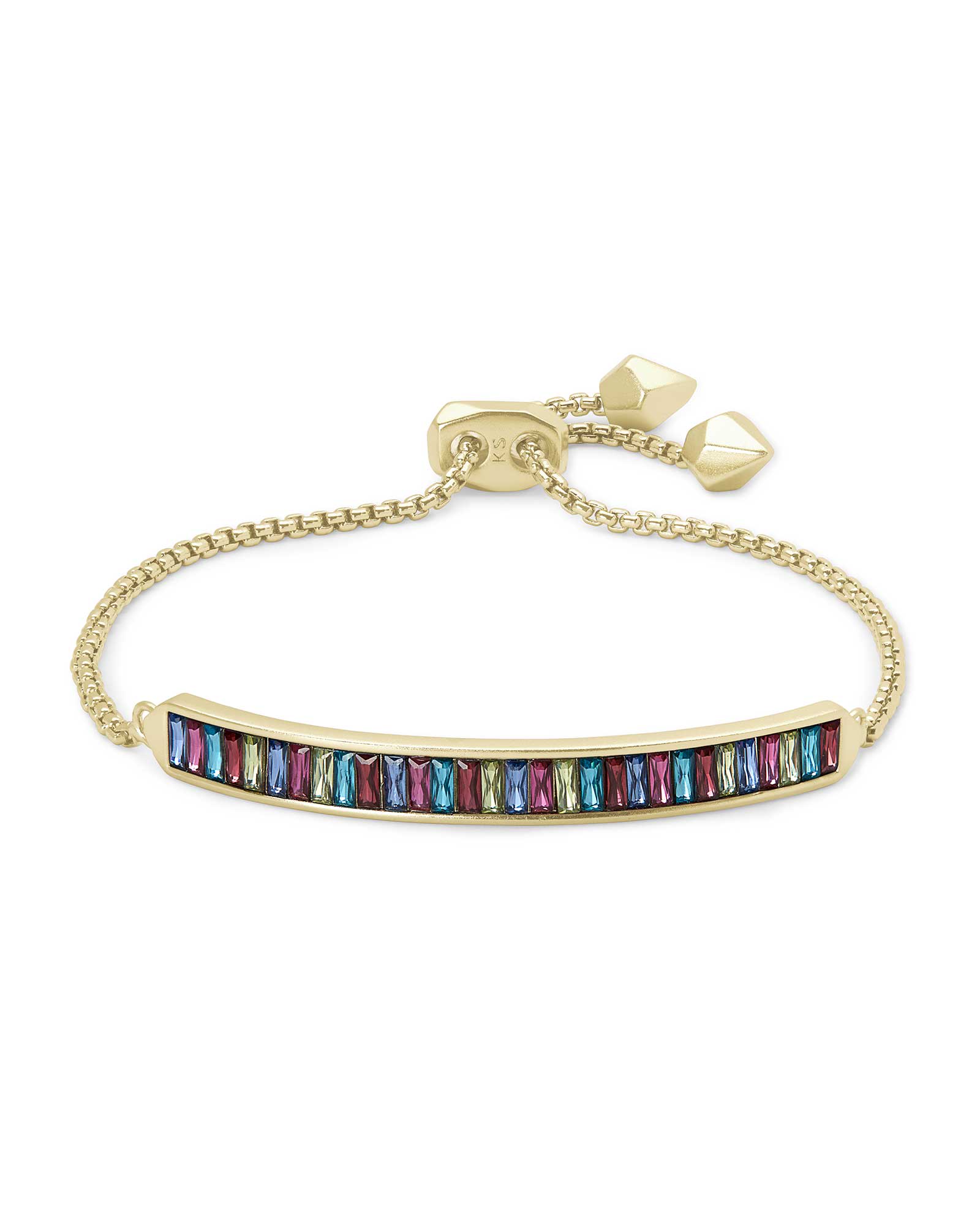 Rainbow Sapphire Curb Chain Bracelet