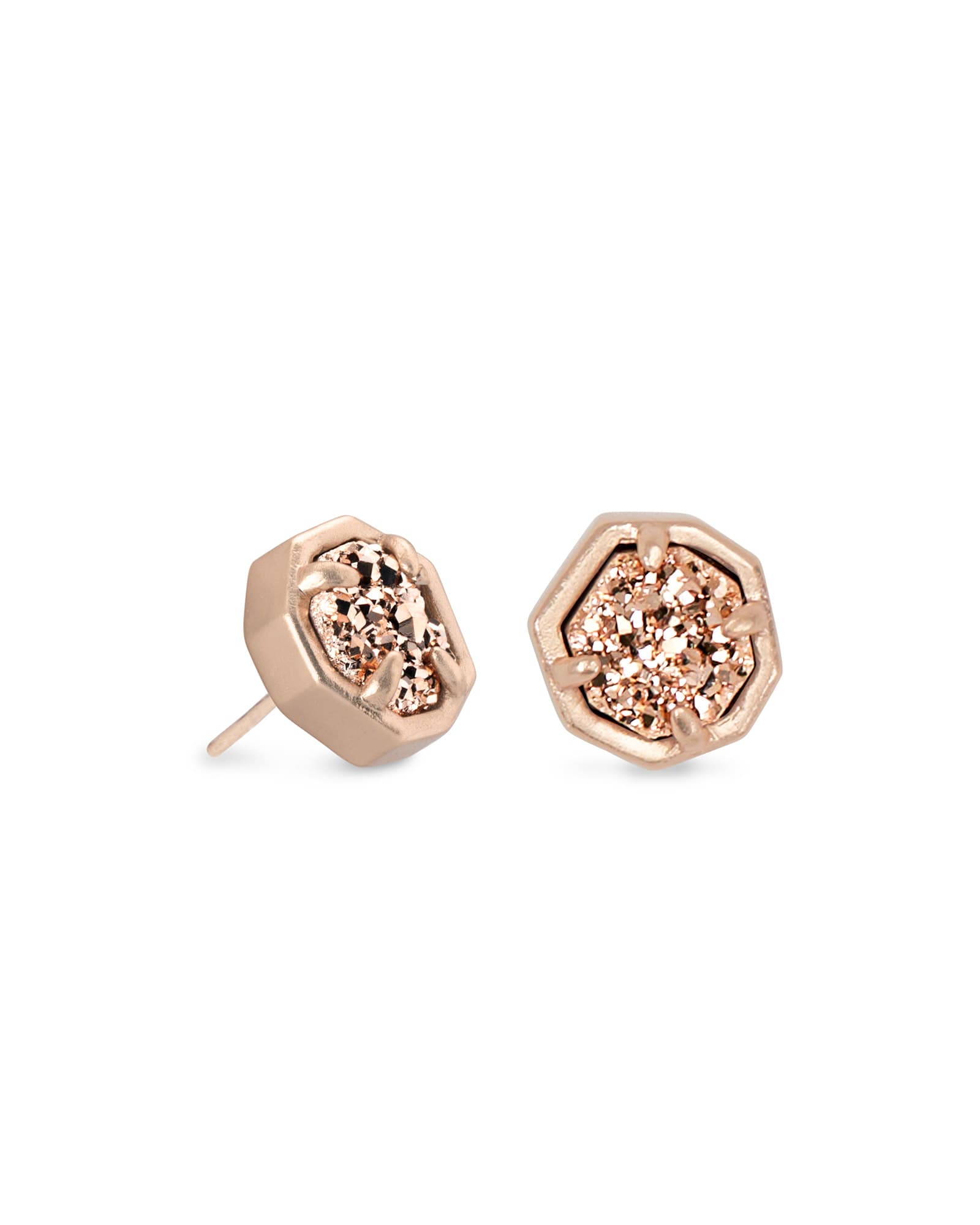 Kendra Scott Nola Rose Gold Stud Earrings in Rose Gold | Drusy