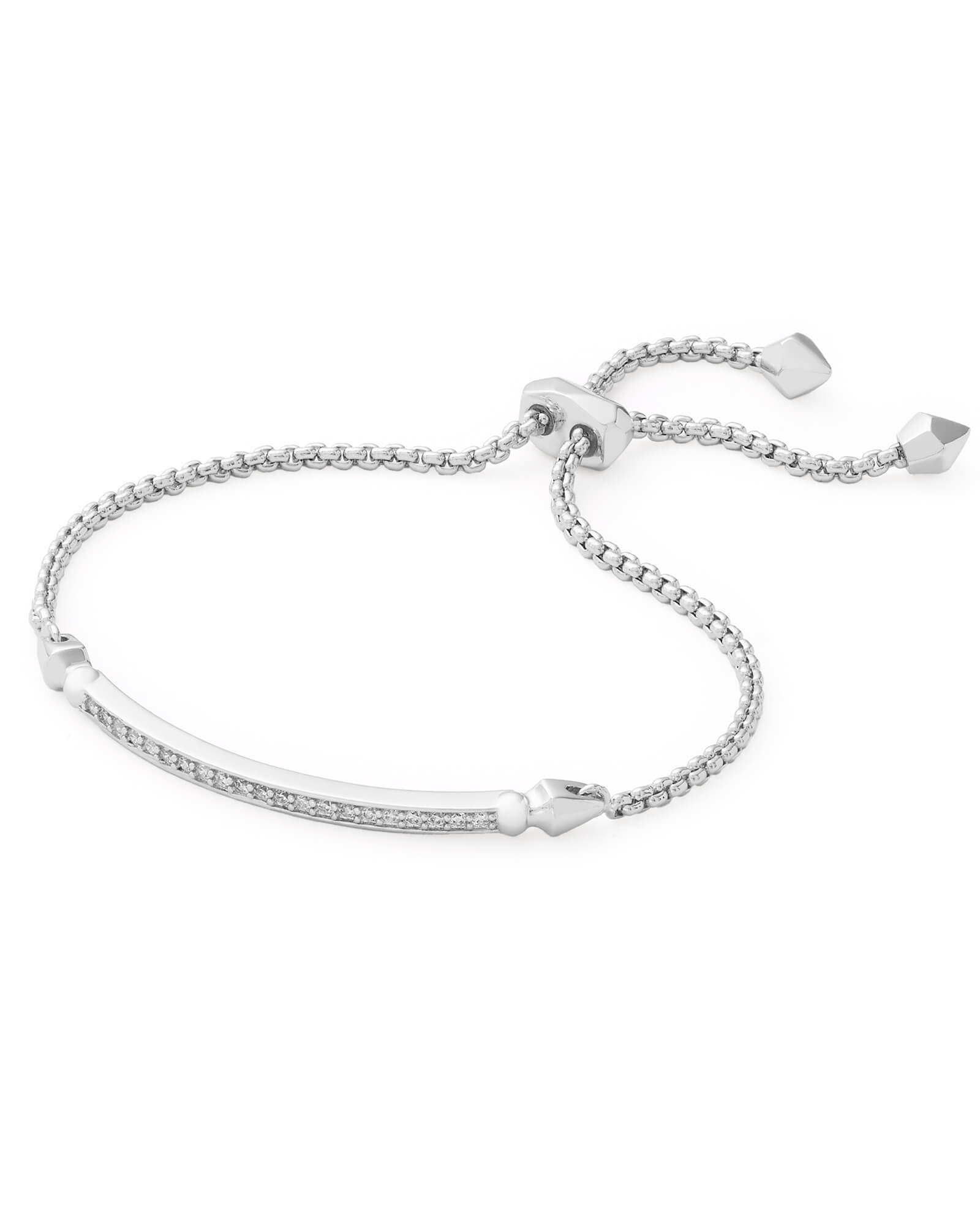 Photos - Bracelet KENDRA SCOTT Ott Adjustable Chain  in Silver | Metal 