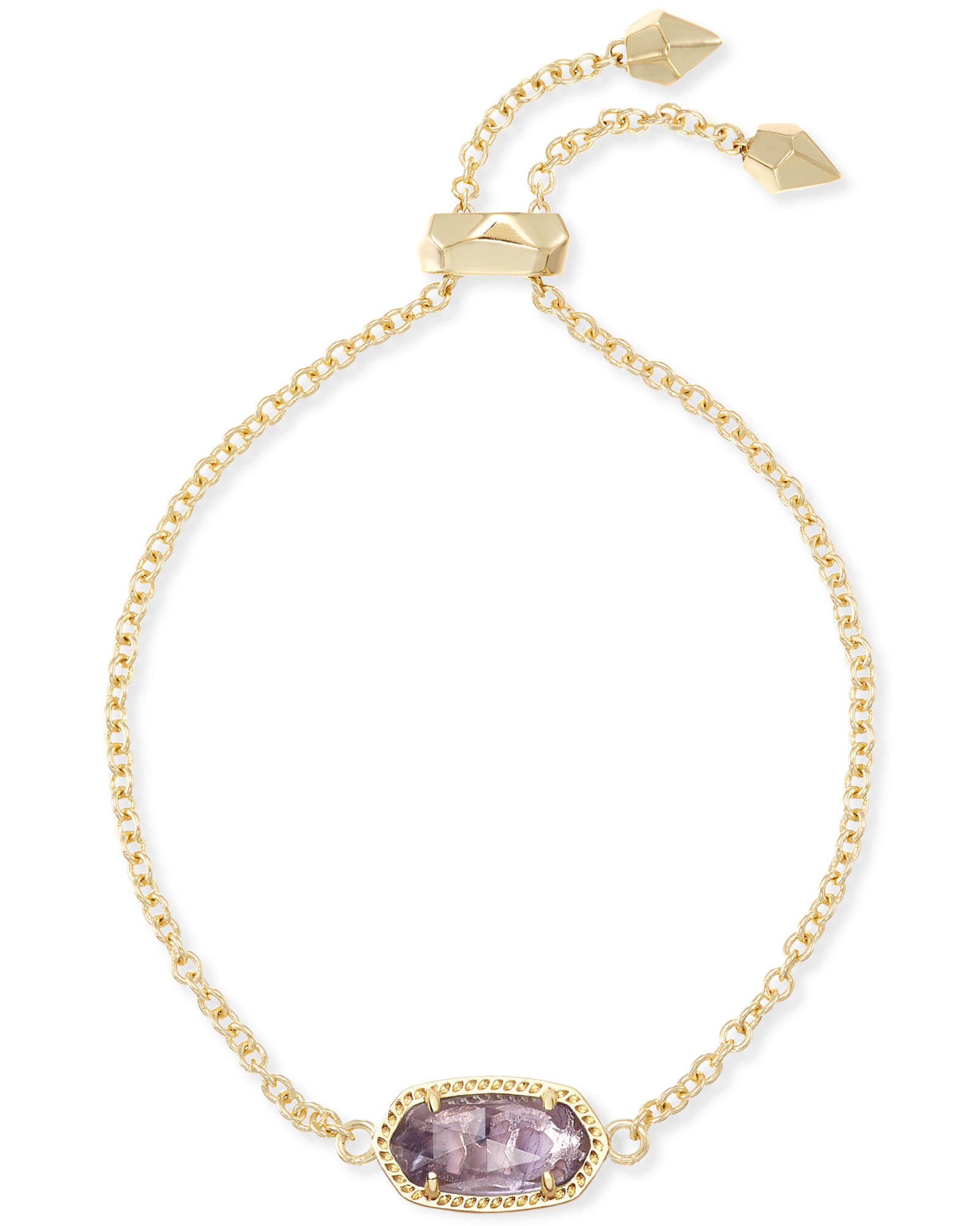 Kendra Scott Elaina Gold Adjustable Chain Bracelet in | Amethyst