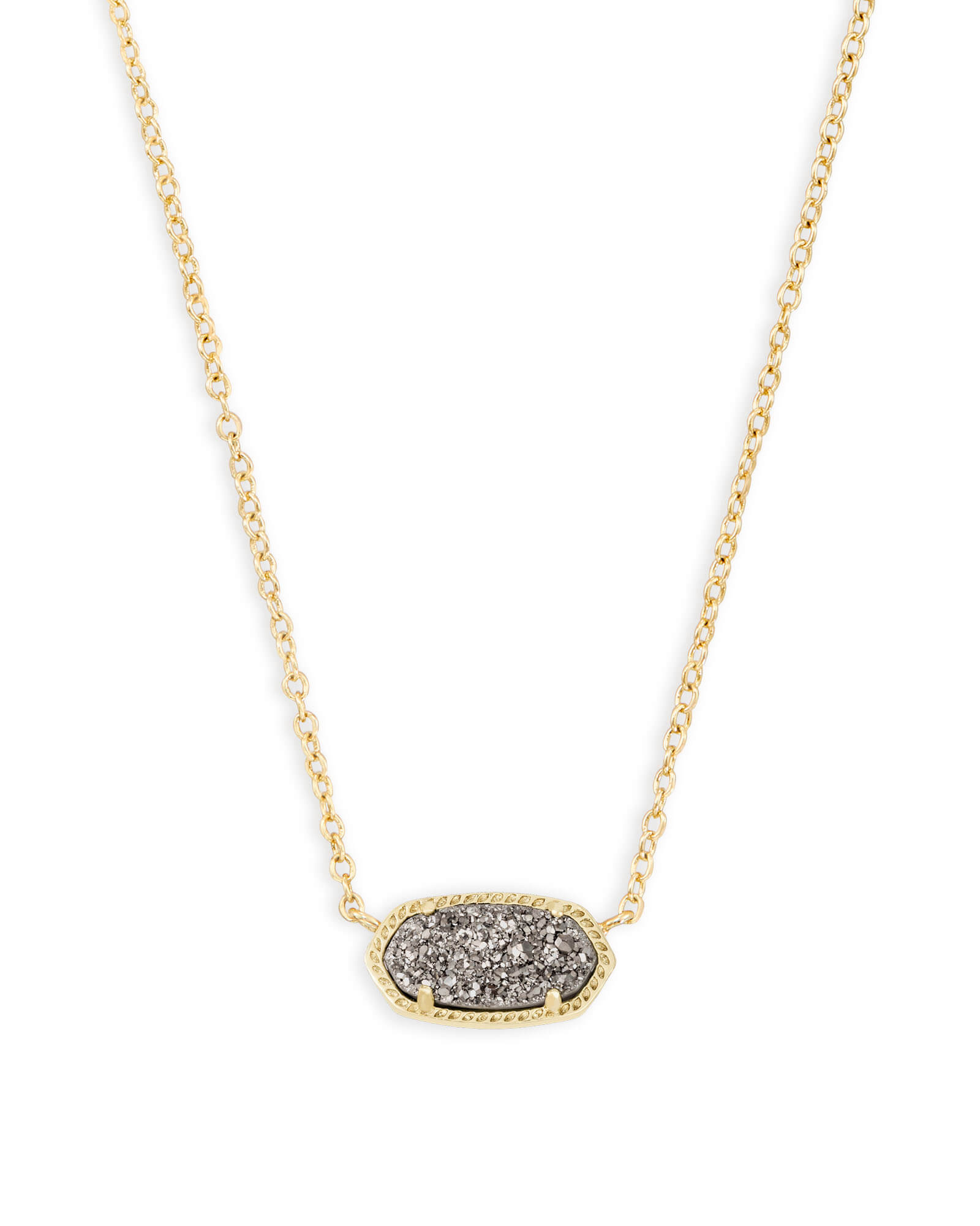 Photos - Pendant / Choker Necklace KENDRA SCOTT Elisa Gold Pendant Necklace in Platinum | Drusy 