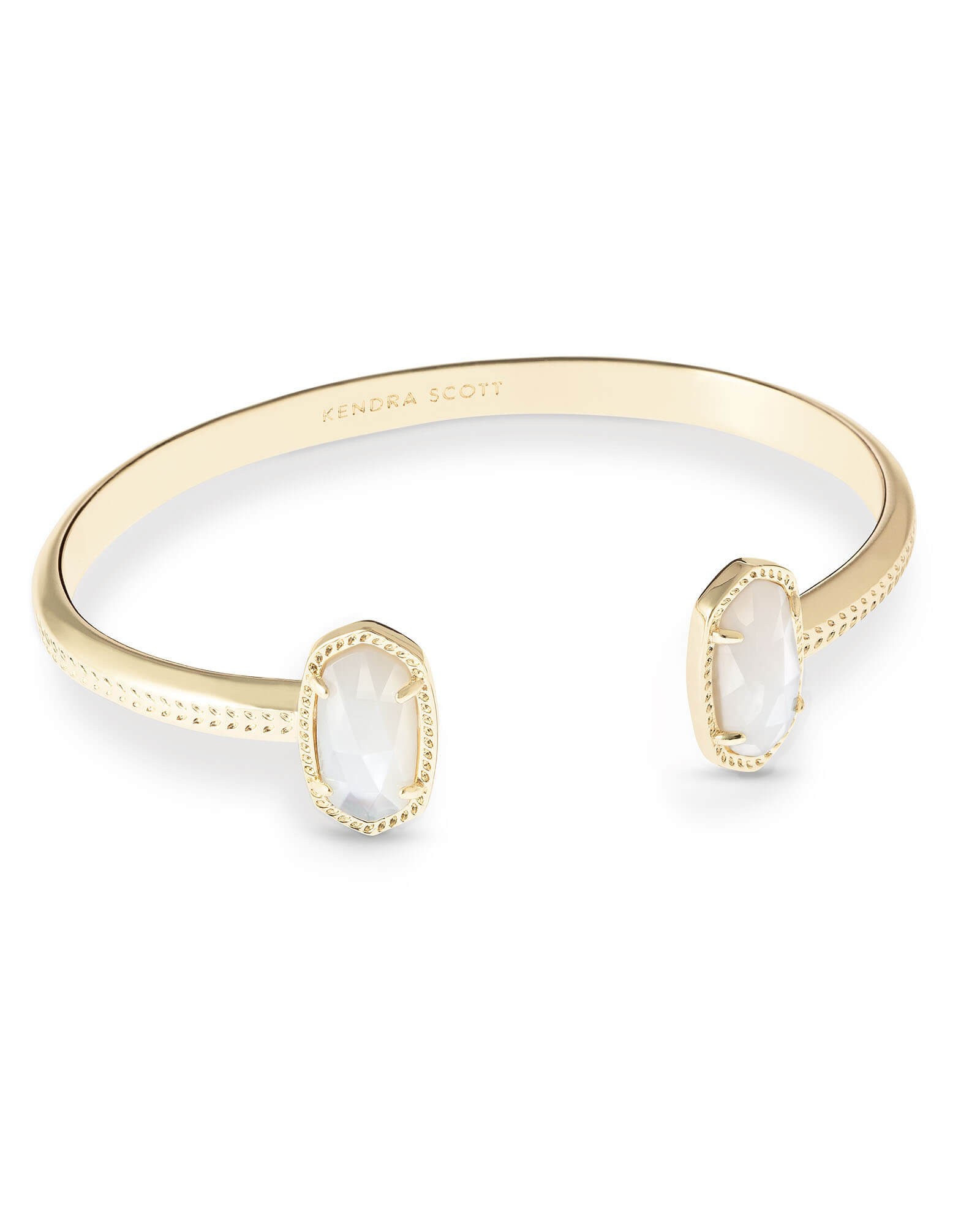 Kendra Scott Elton Gold Cuff Bracelet in Ivory Mother-of-Pearl | Mother Of Pearl