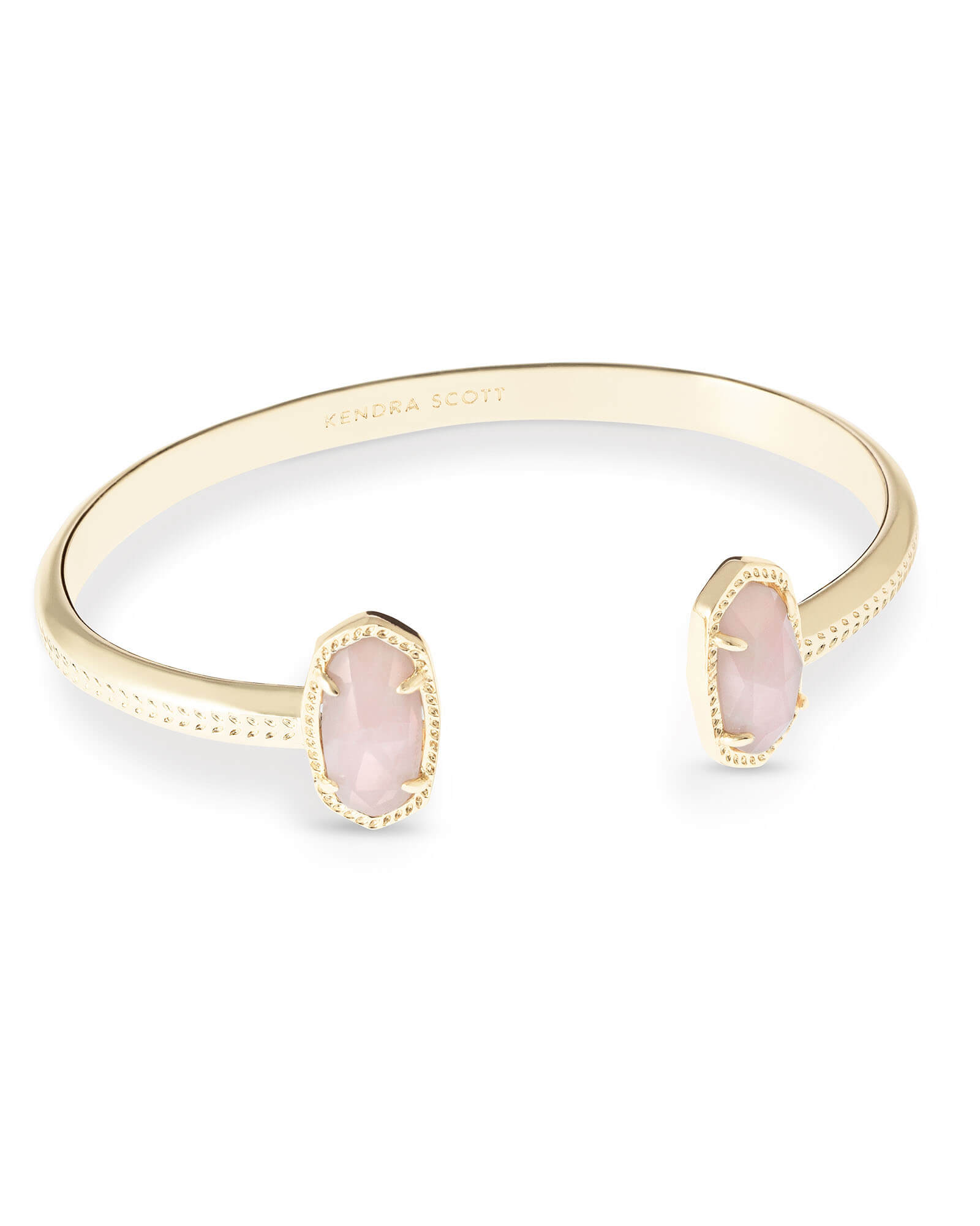 Kendra Scott Elton Gold Cuff Bracelet in Rose | Quartz