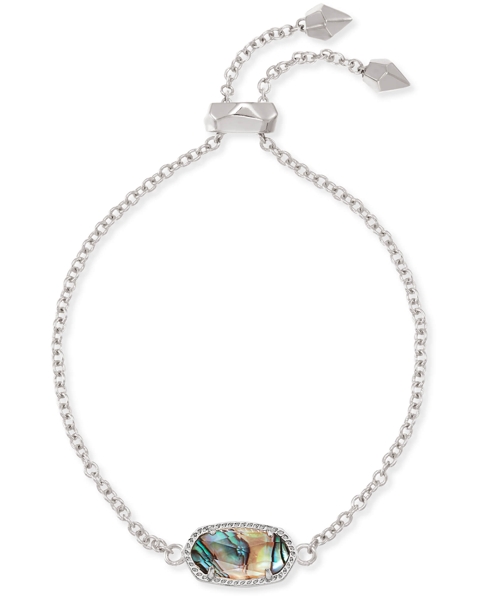 Kendra Scott Elaina Silver Chain Bracelet in Abalone | Shell