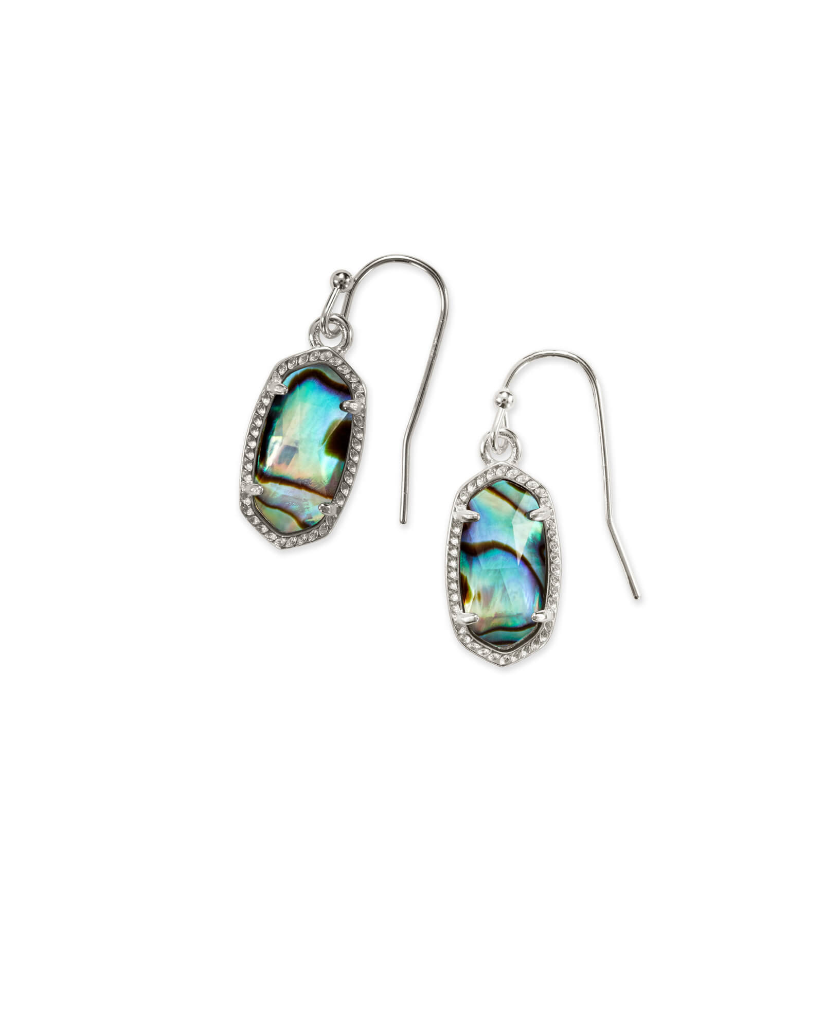 Kendra Scott Lee Silver Drop Earrings in Abalone | Shell