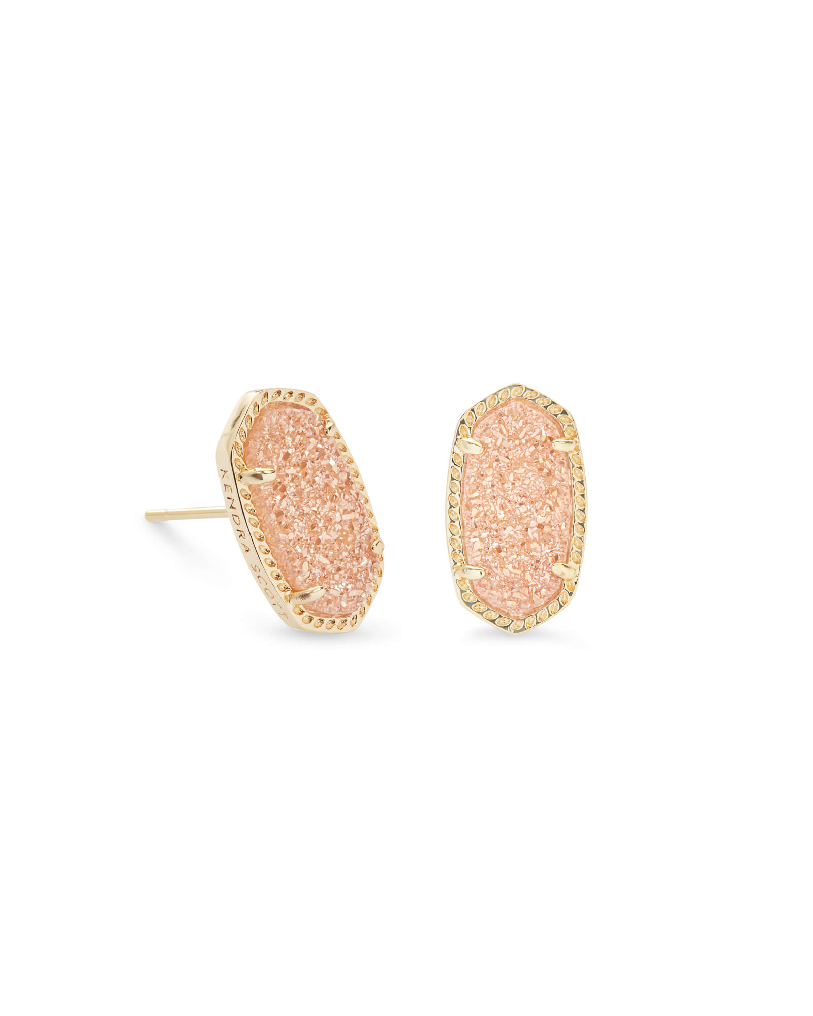 Kendra Scott Ellie Gold Stud Earrings in Sand | Drusy