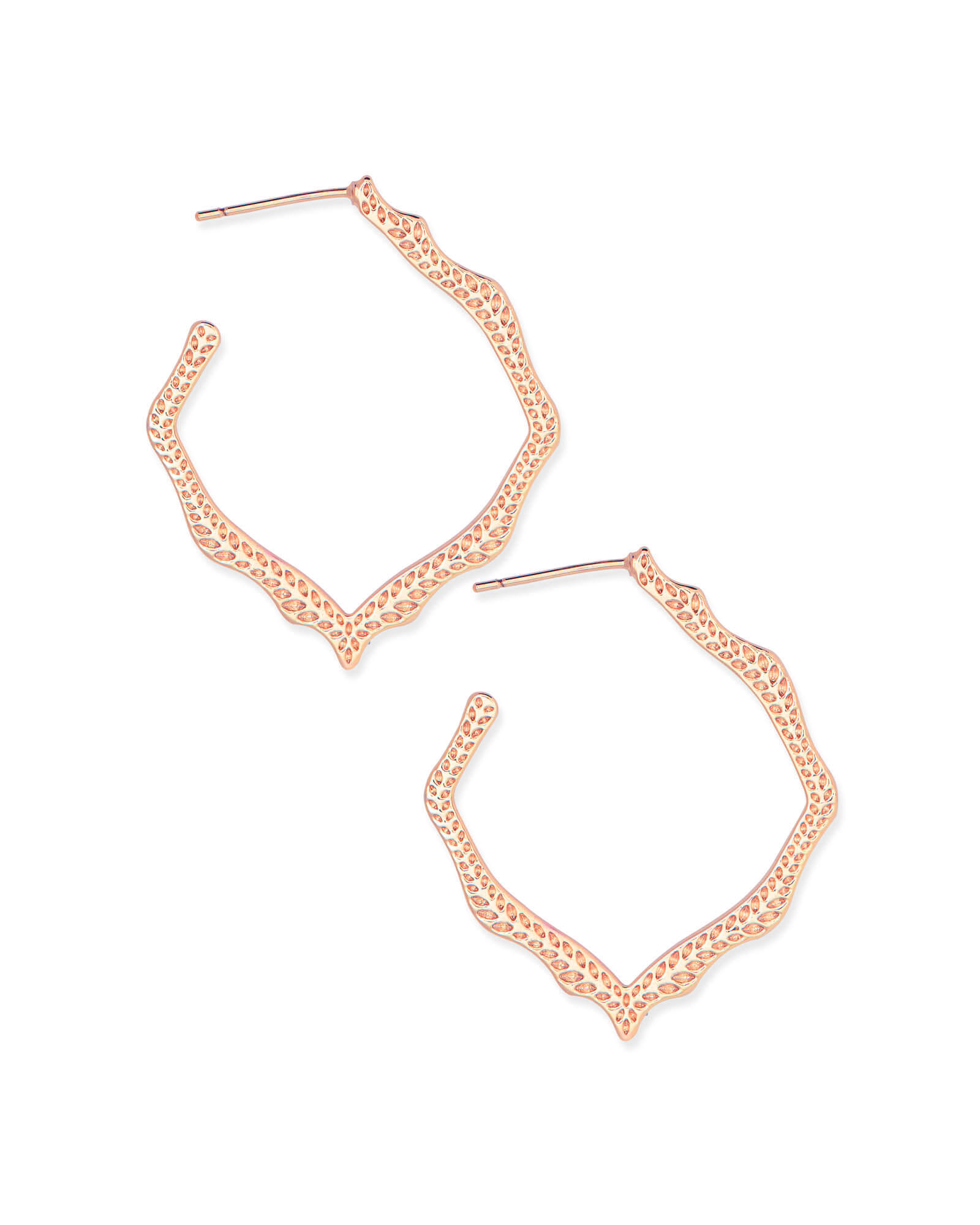 Kendra Scott Miku Hoop Earrings in Rose Gold | Plated Brass