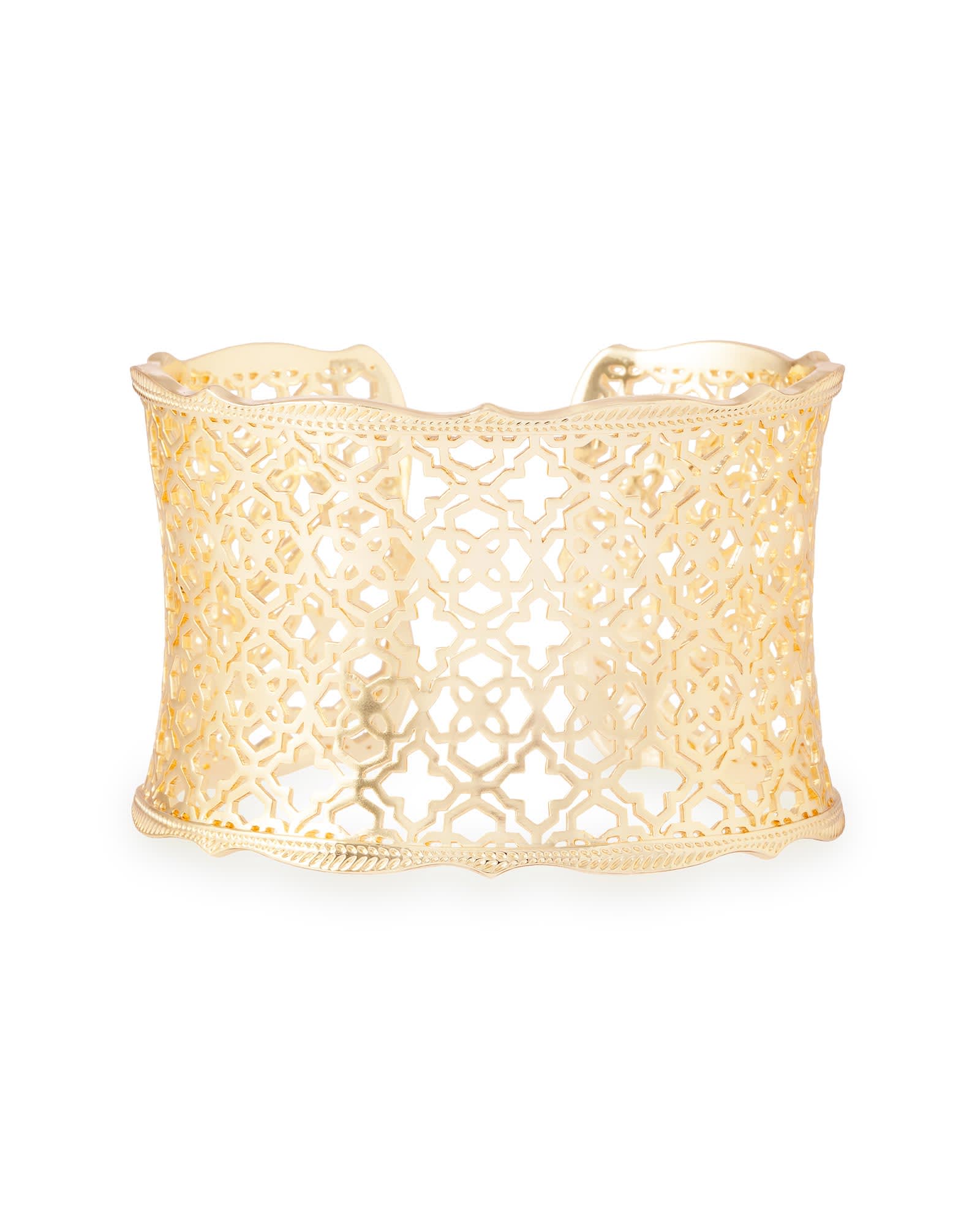 Kendra Scott Candice Gold Cuff Bracelet in Gold Filigree Mix | Metal