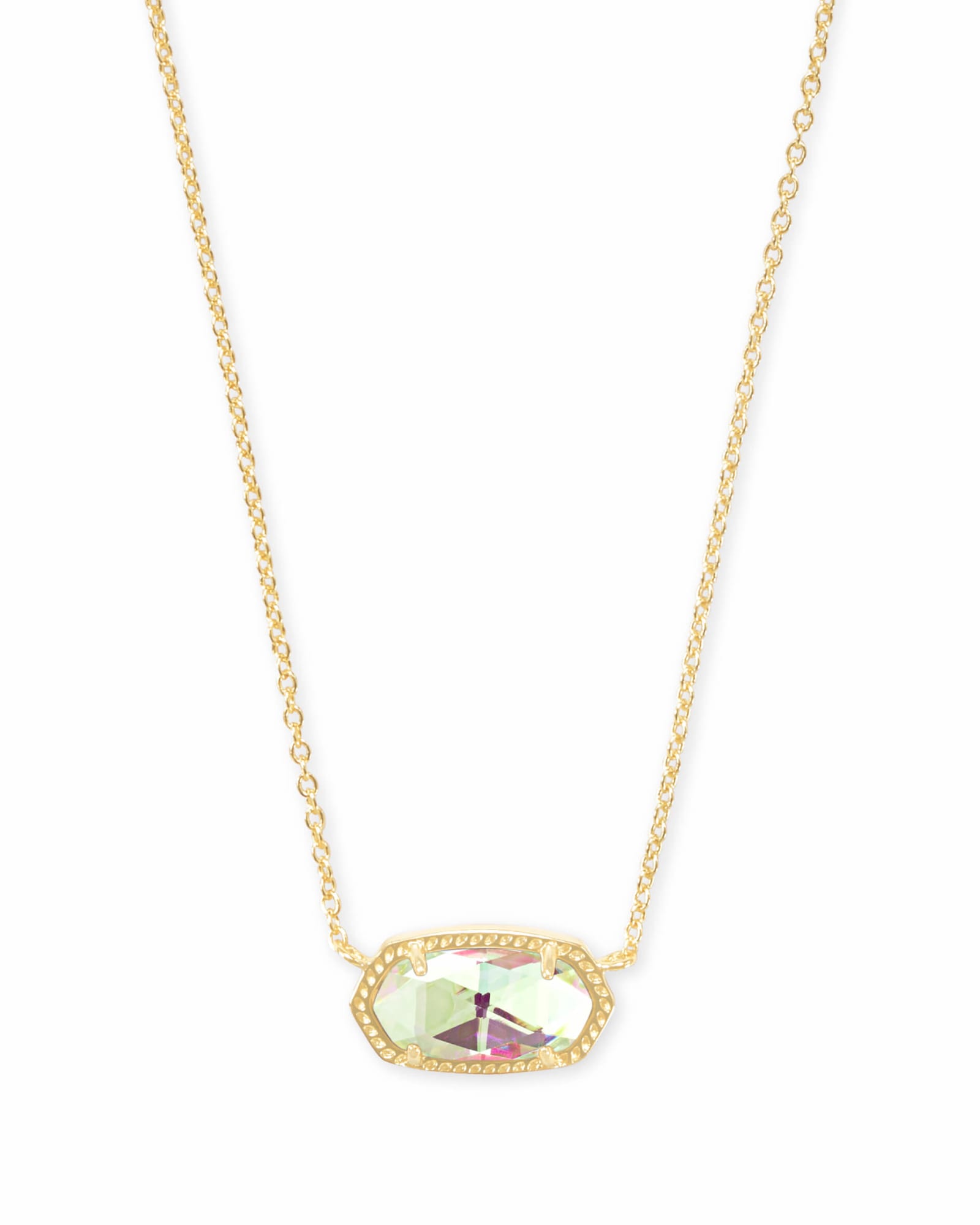 Kendra Scott Elisa Gold Pendant Necklace in Dichroic | Glass