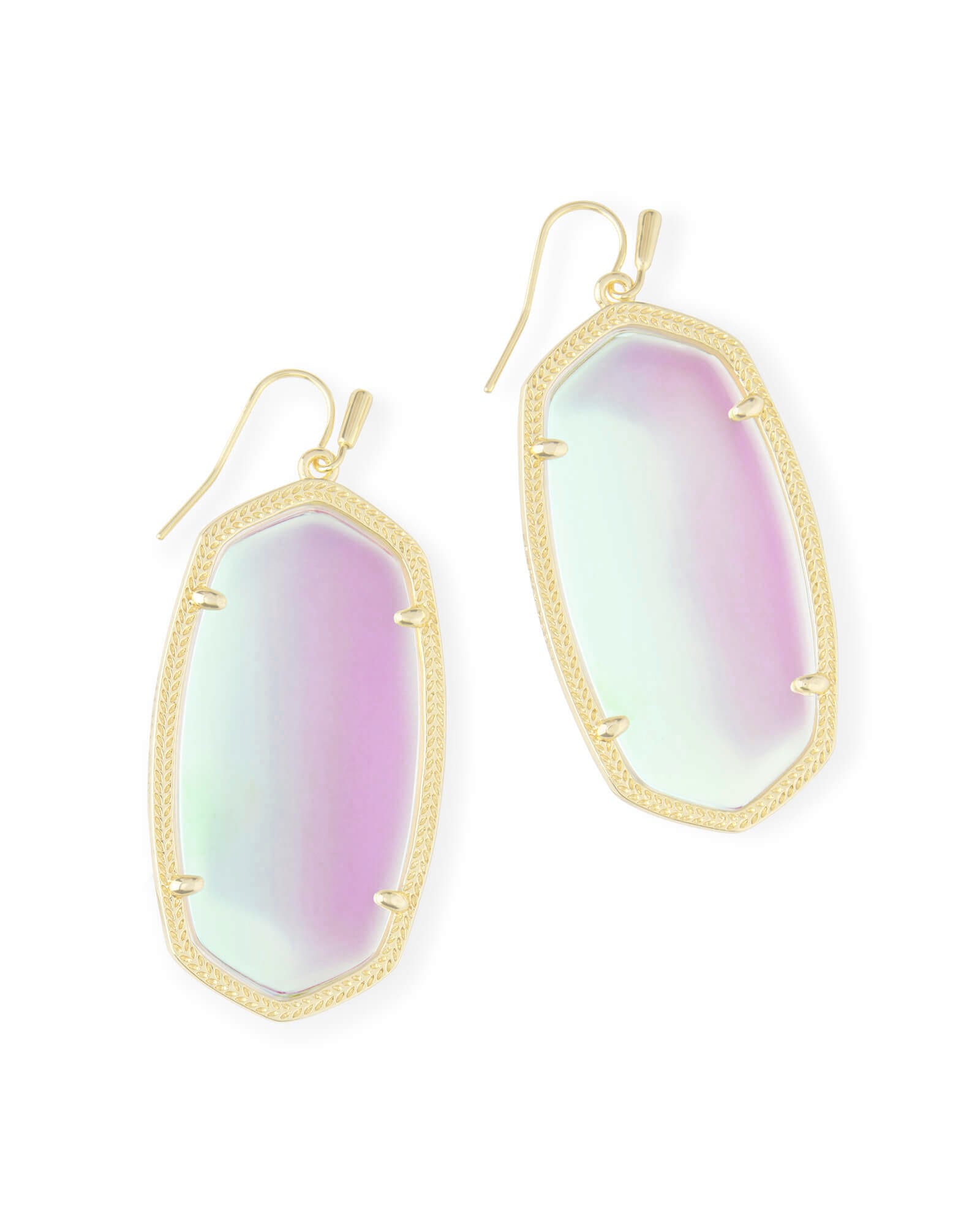 Kendra Scott Danielle Gold Statement Earrings in | Dichroic Glass