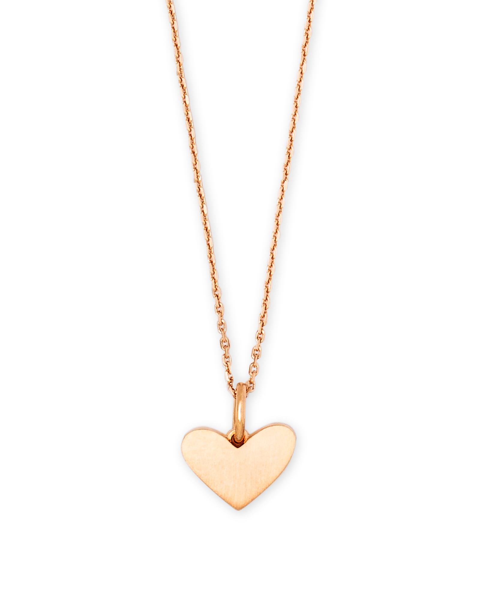 Kendra Scott ARI HEART CHARM NECKLACE 18K ROSE GOLD VERMEIL | Metal