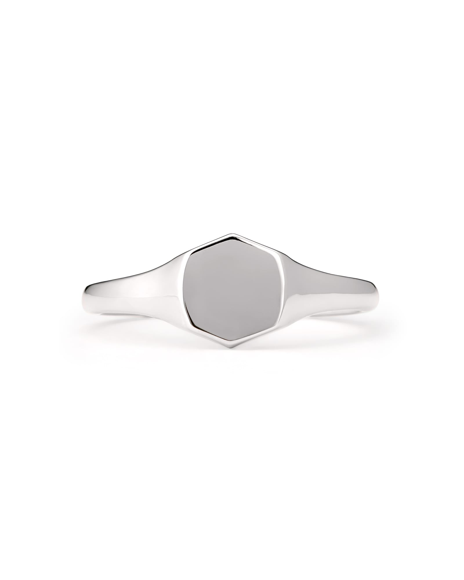 Kendra Scott Davis Signet Ring in Sterling Silver | Metal | Size 4