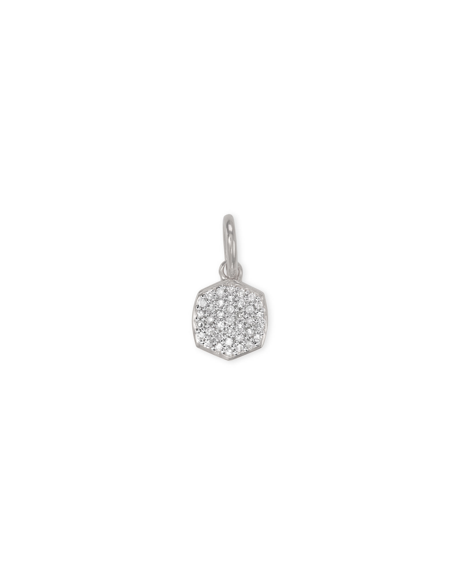 Kendra Scott Davis Sterling Silver Charm in White Diamond | Diamonds