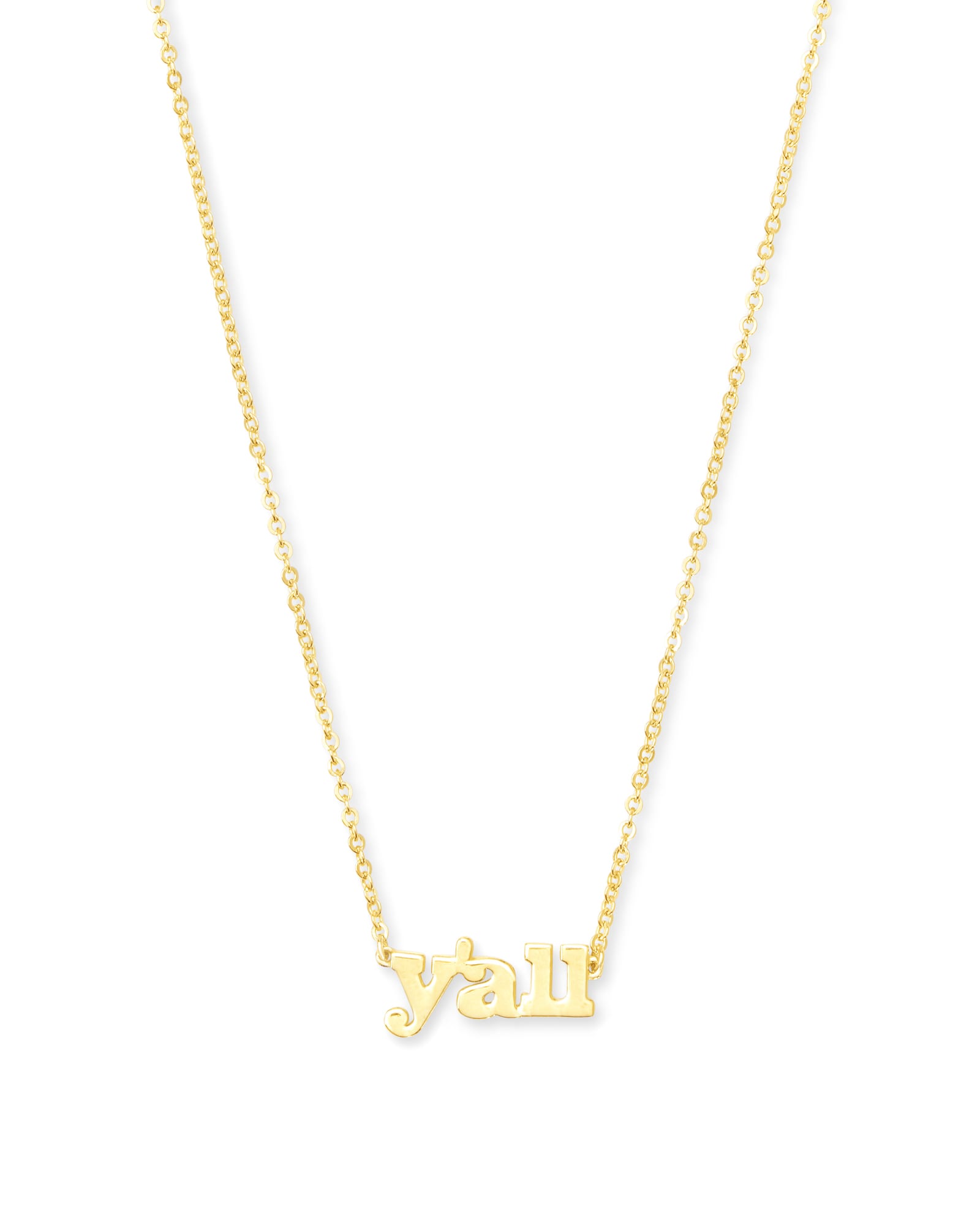 Kendra Scott Y'all Pendant Necklace in 18k Gold Vermeil | Metal