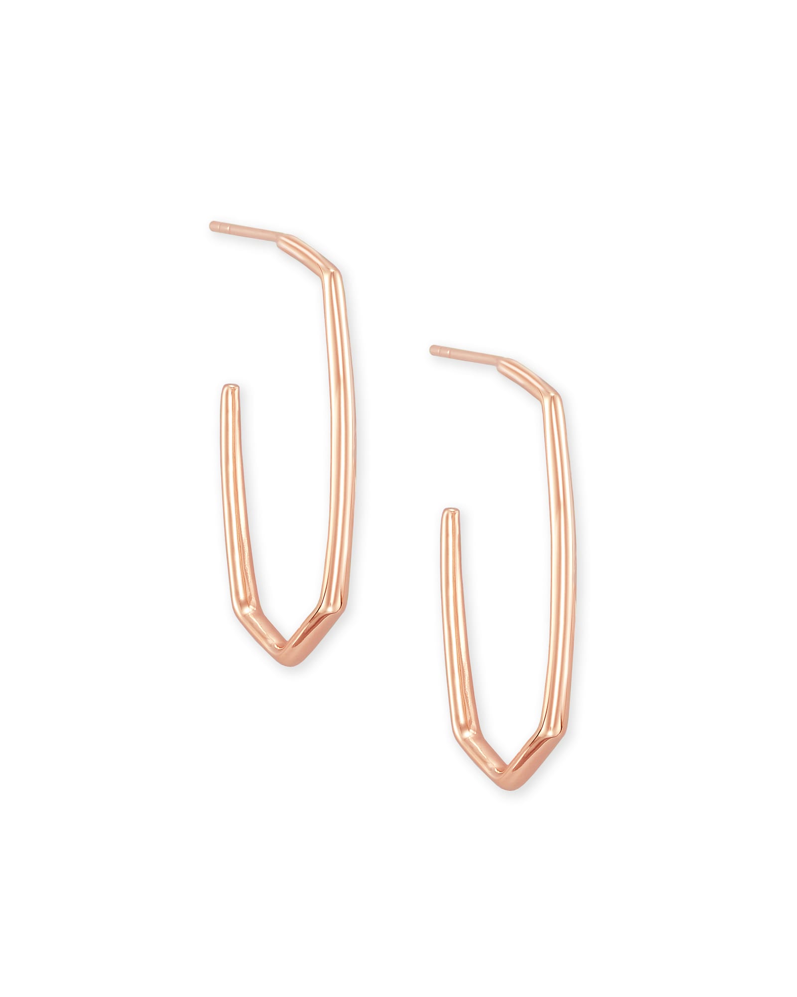 Kendra Scott Ellen Hoop Earrings In 18k Rose Gold Vermeil | Metal