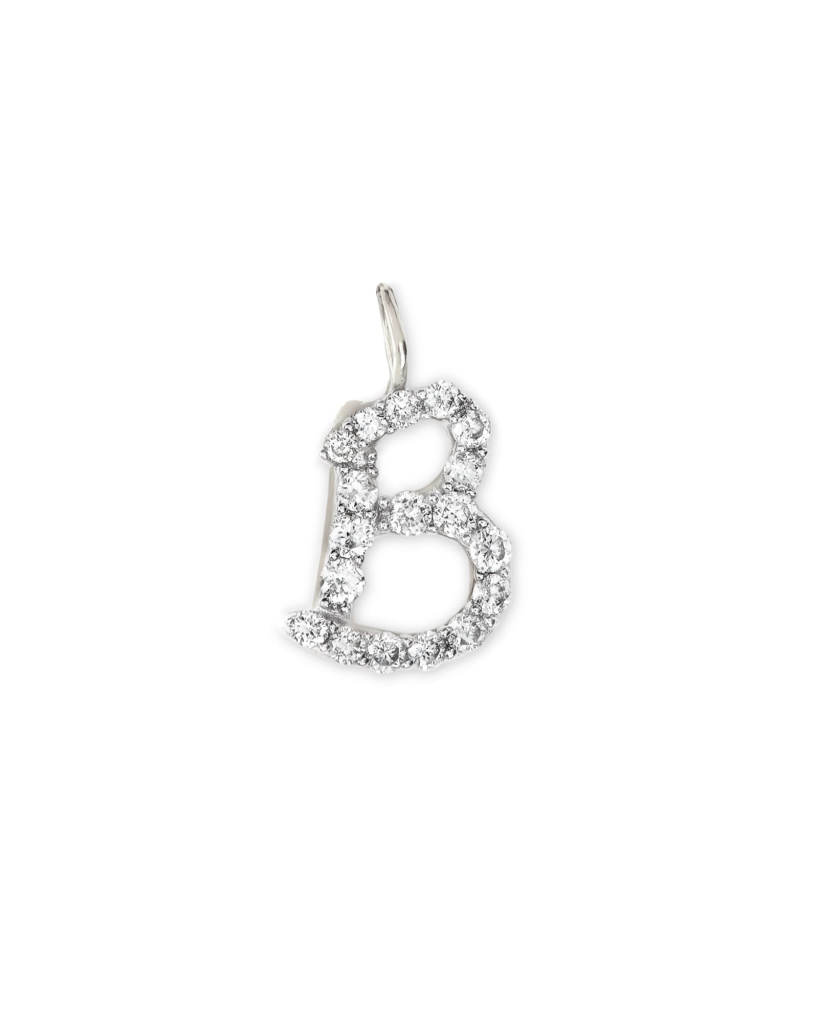 Kendra Scott 14k White Gold Letter B Charm in White Diamond | Diamonds