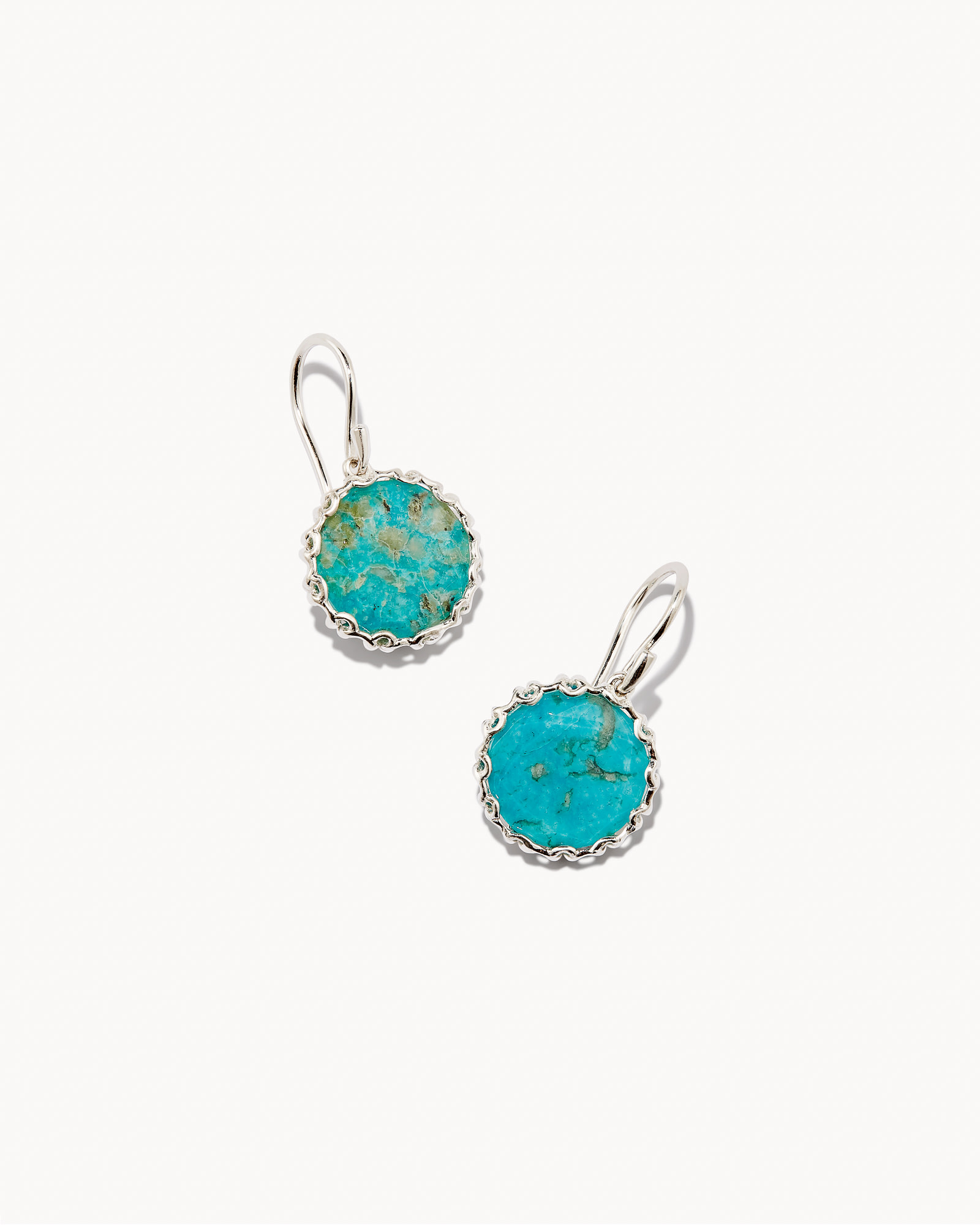 Kendra Scott Jane Sterling Silver Drop Earrings in | Turquoise