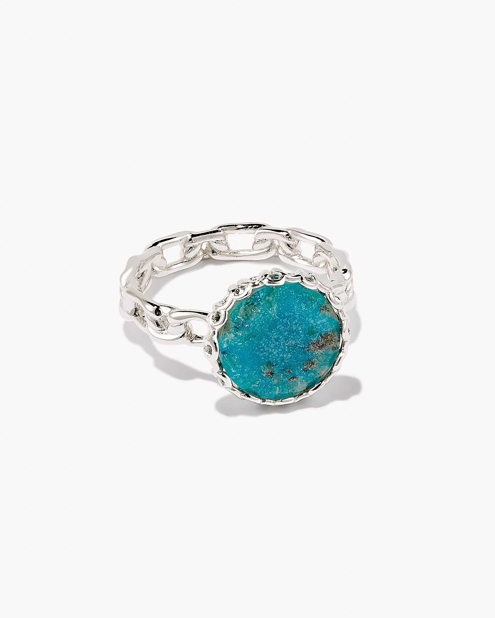 Kendra Scott Jane Sterling Silver Cocktail Ring in Turquoise | Magnesite | Size 9