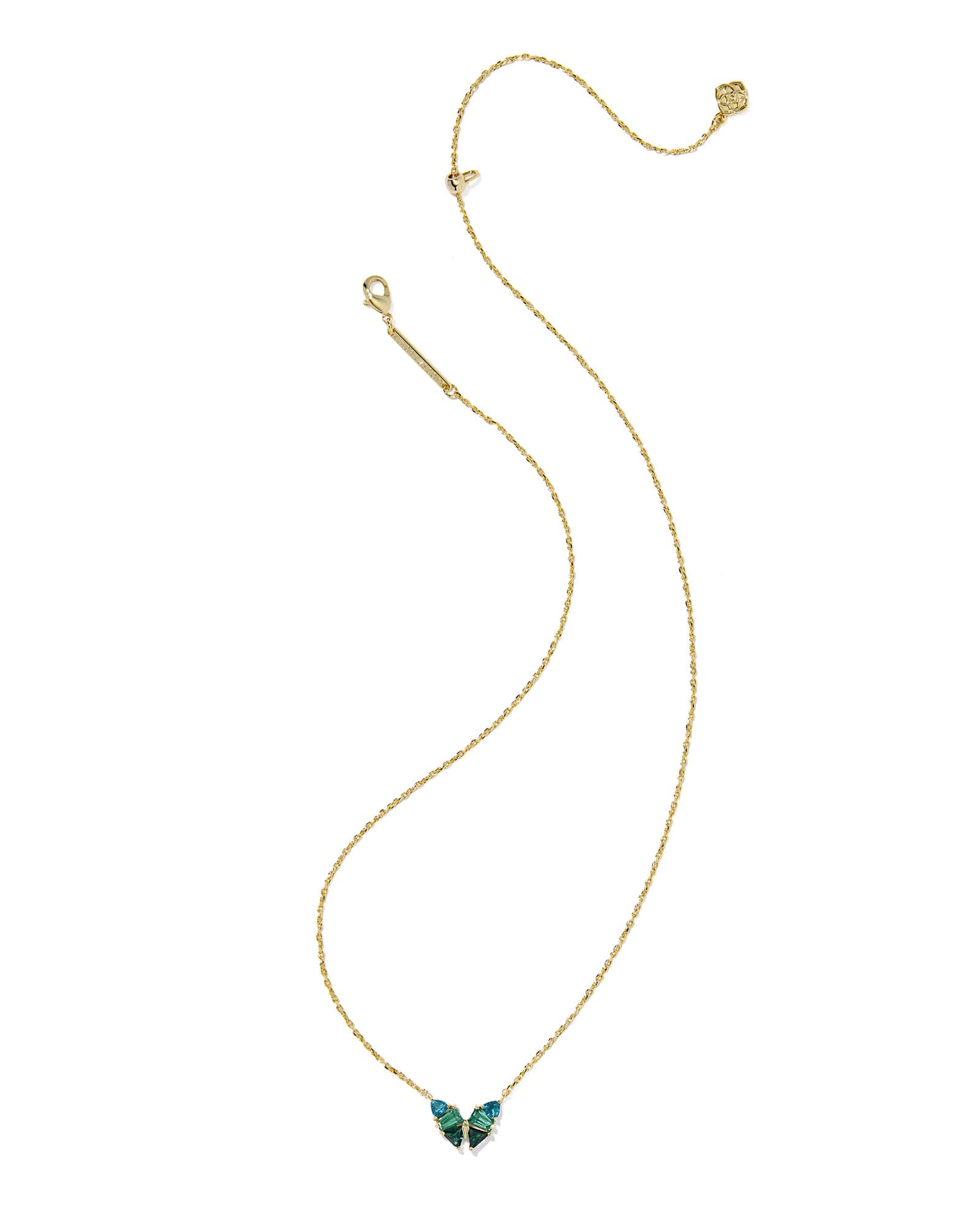 Elisa Gold Pendant Necklace in Azalea Illusion