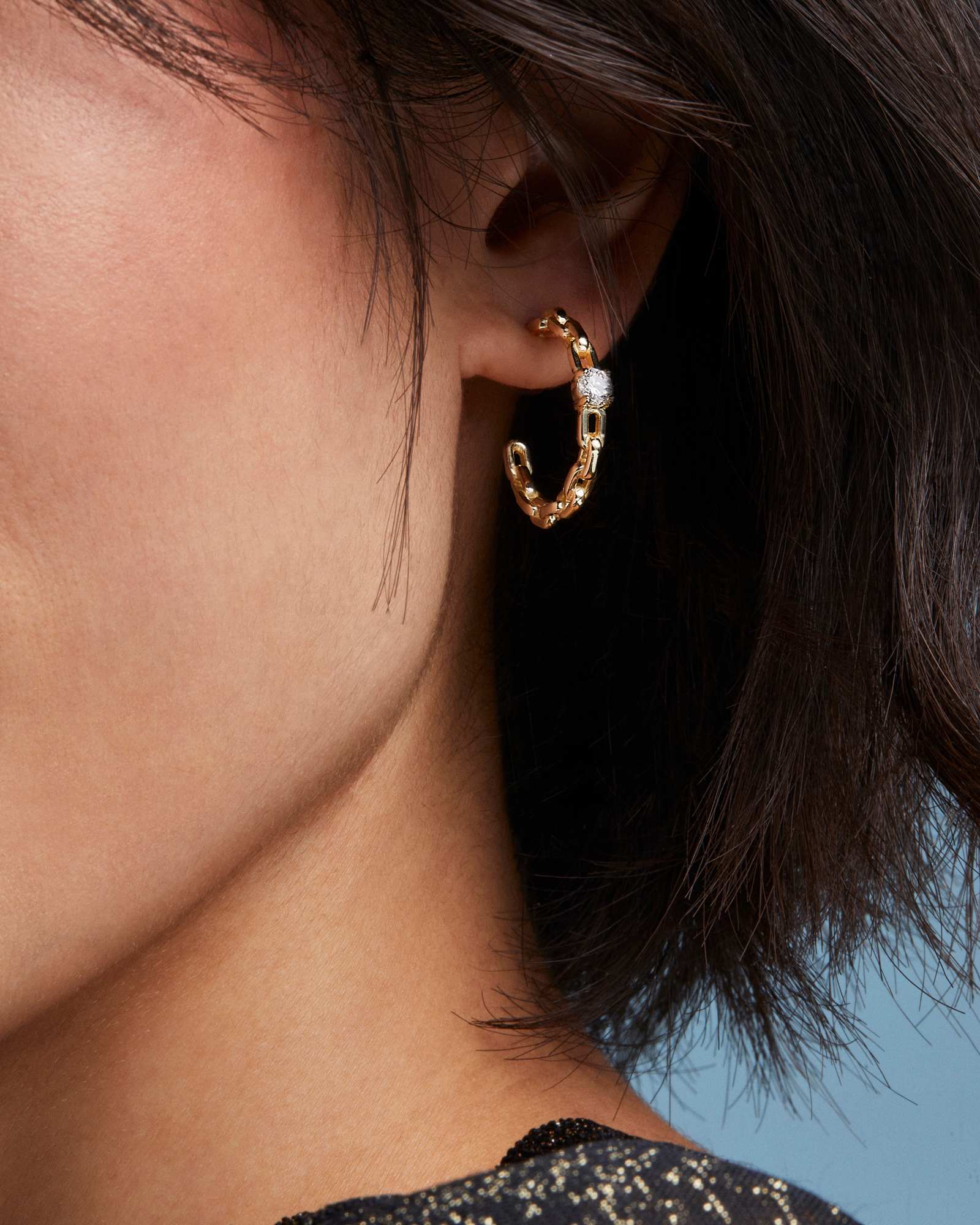 Elisa Gold Short Pendant Necklace