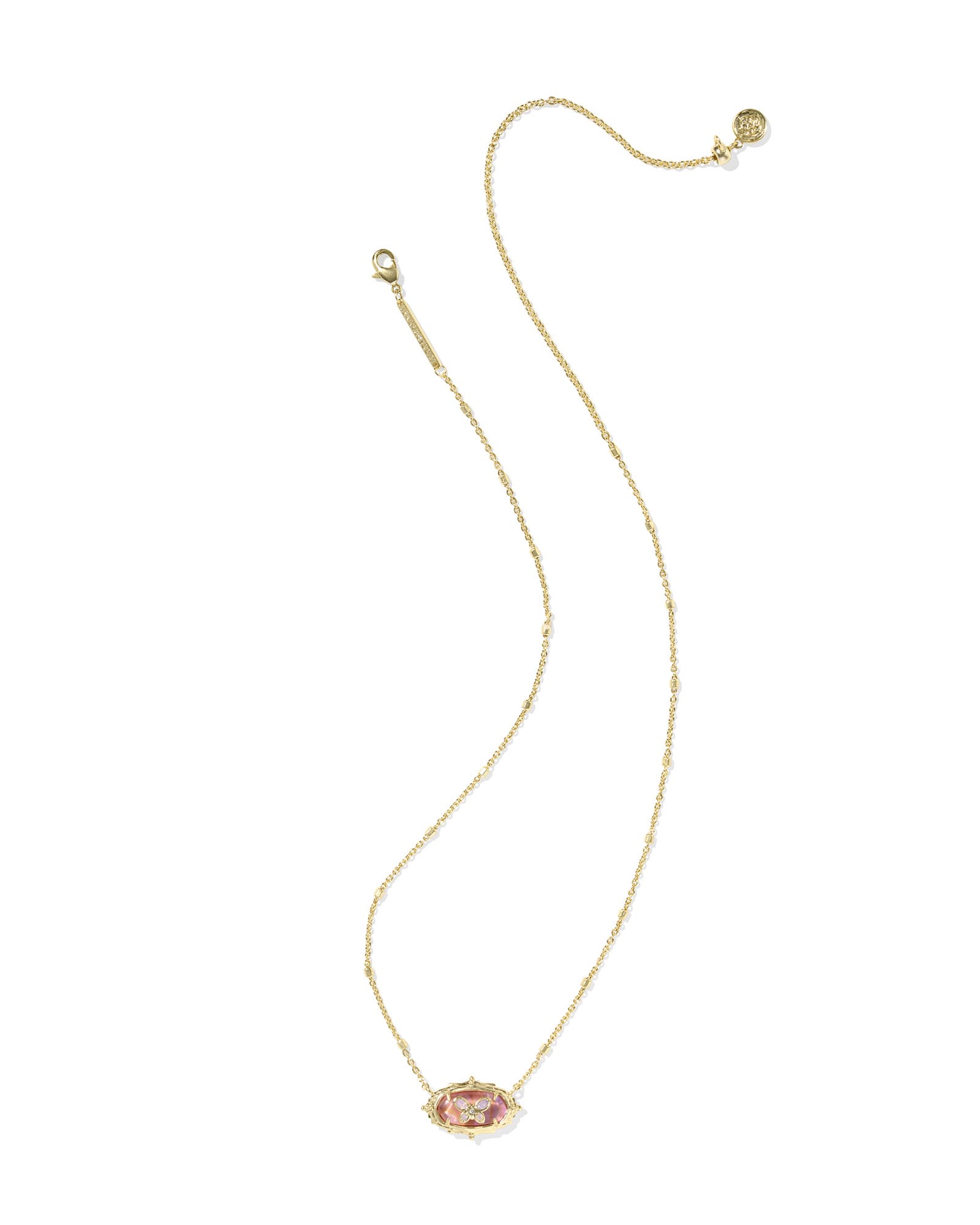 Elisa Gold Pendant Necklace in Azalea Illusion